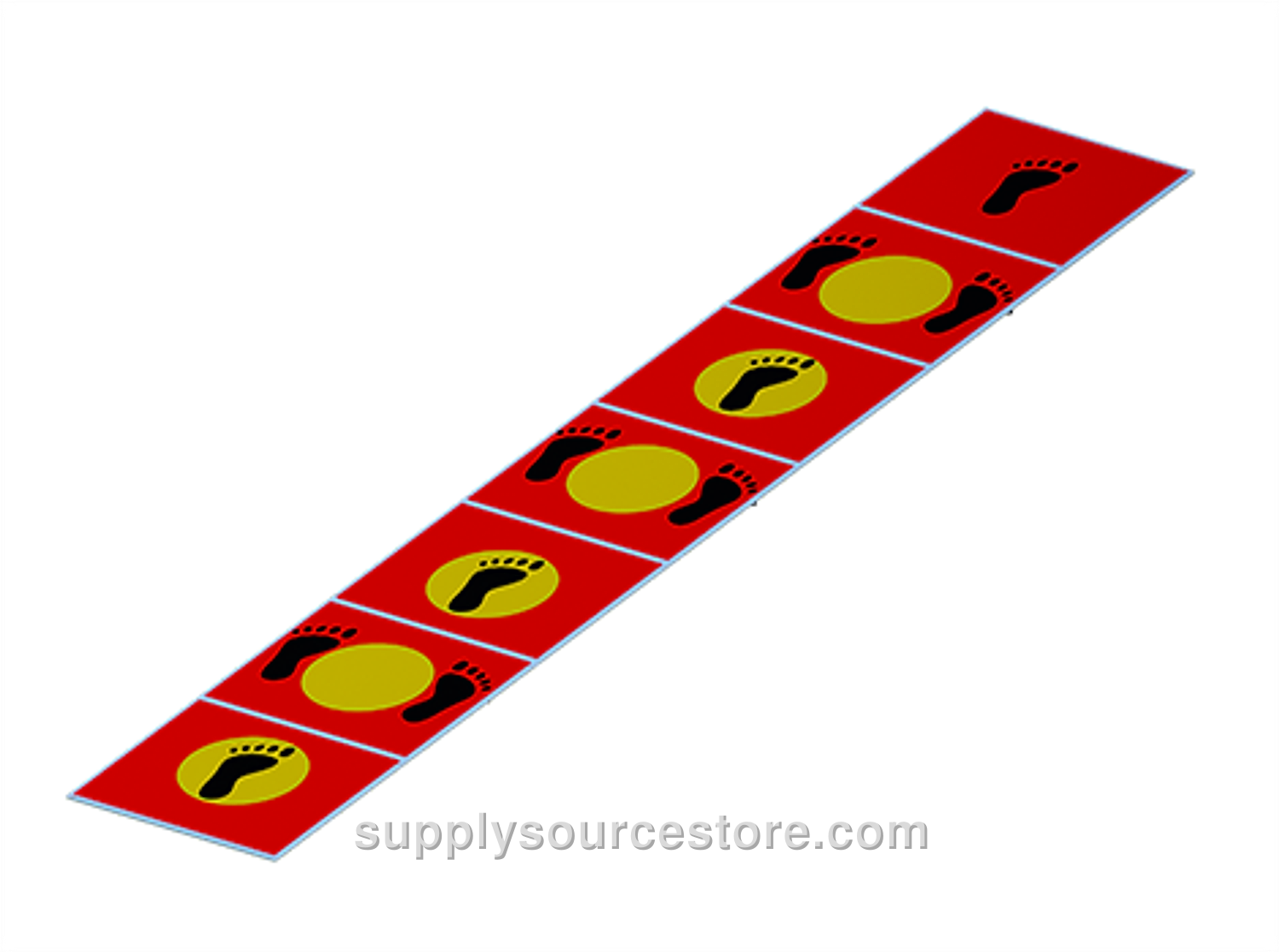 Stepped Hopscotch Play Set 7-Piece (50x50x2cm (19.7 x 19.7 x 0.8 in) Maroon-Yellow-Black-Green and White)
