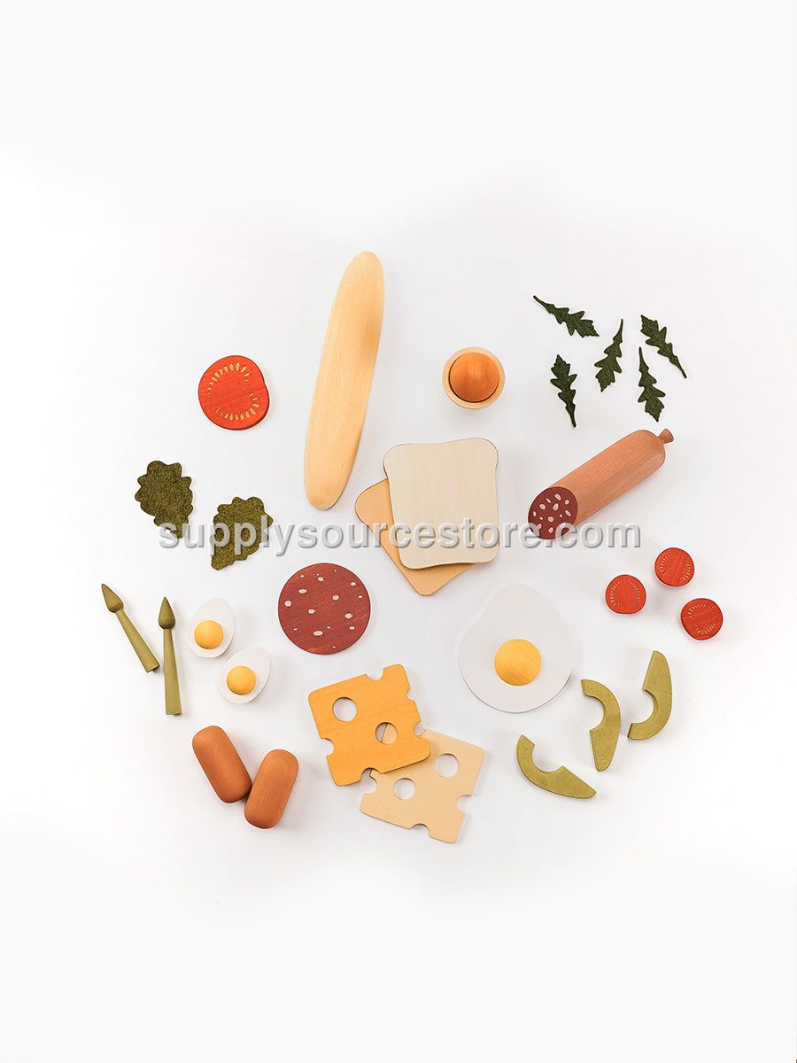 Wooden Play Food Set | Breakfast
