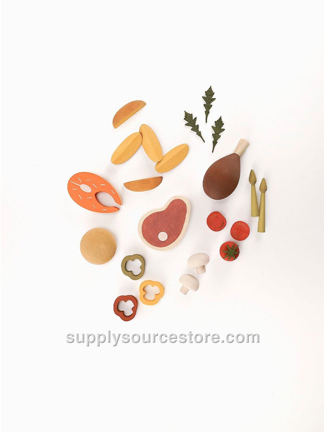Wooden Play Food Set | Dinner