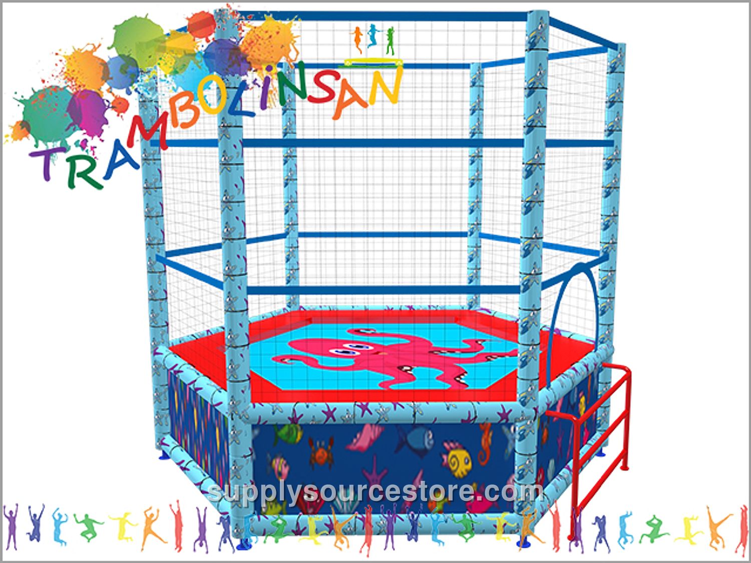 Step Trampoline (Hexagonal Safety Net) 265 cm (104 in)
