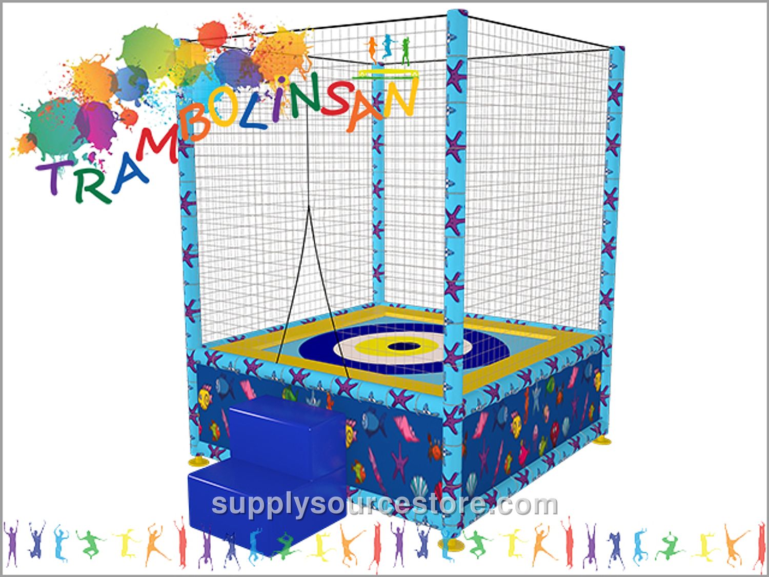 Safety Net Trampoline (180×180 cm (70.9 x 70.9 in))