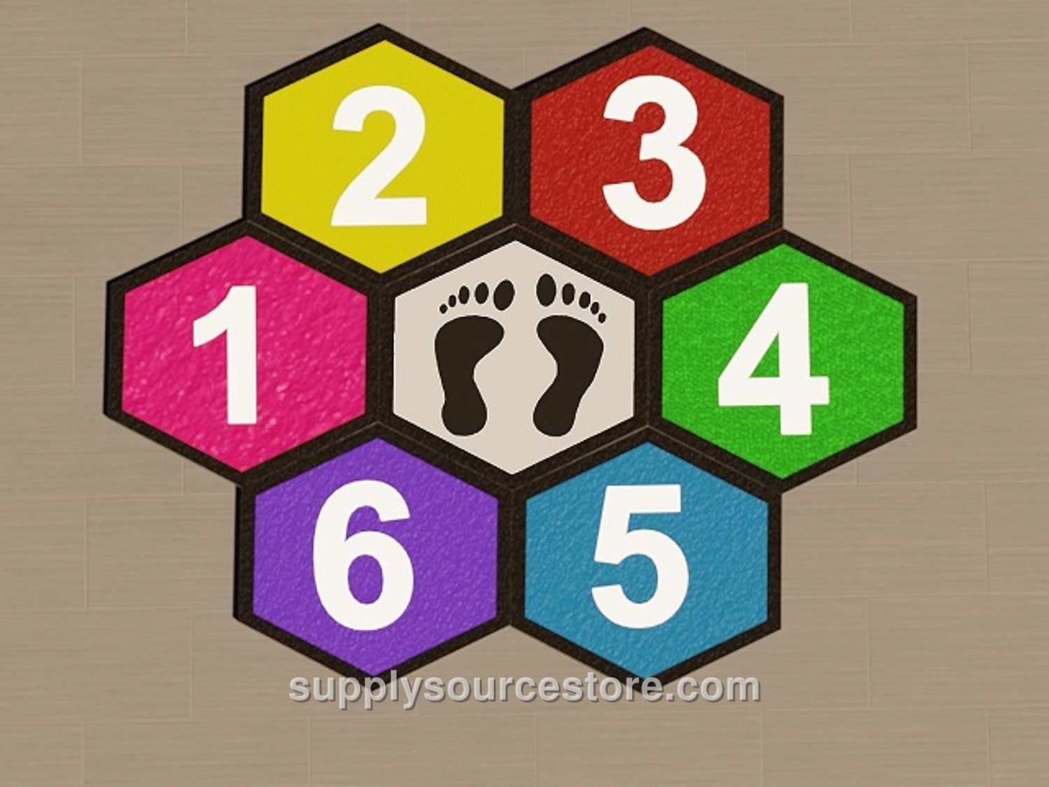 Rubber Tile Hopscotch Set (Standard Series / Black‑White)