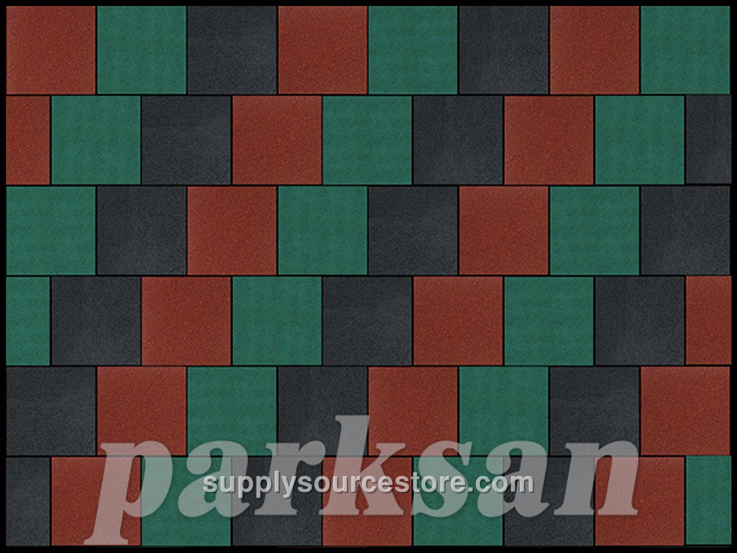 03 Standard Rubber Tile (Black-Red-Green)