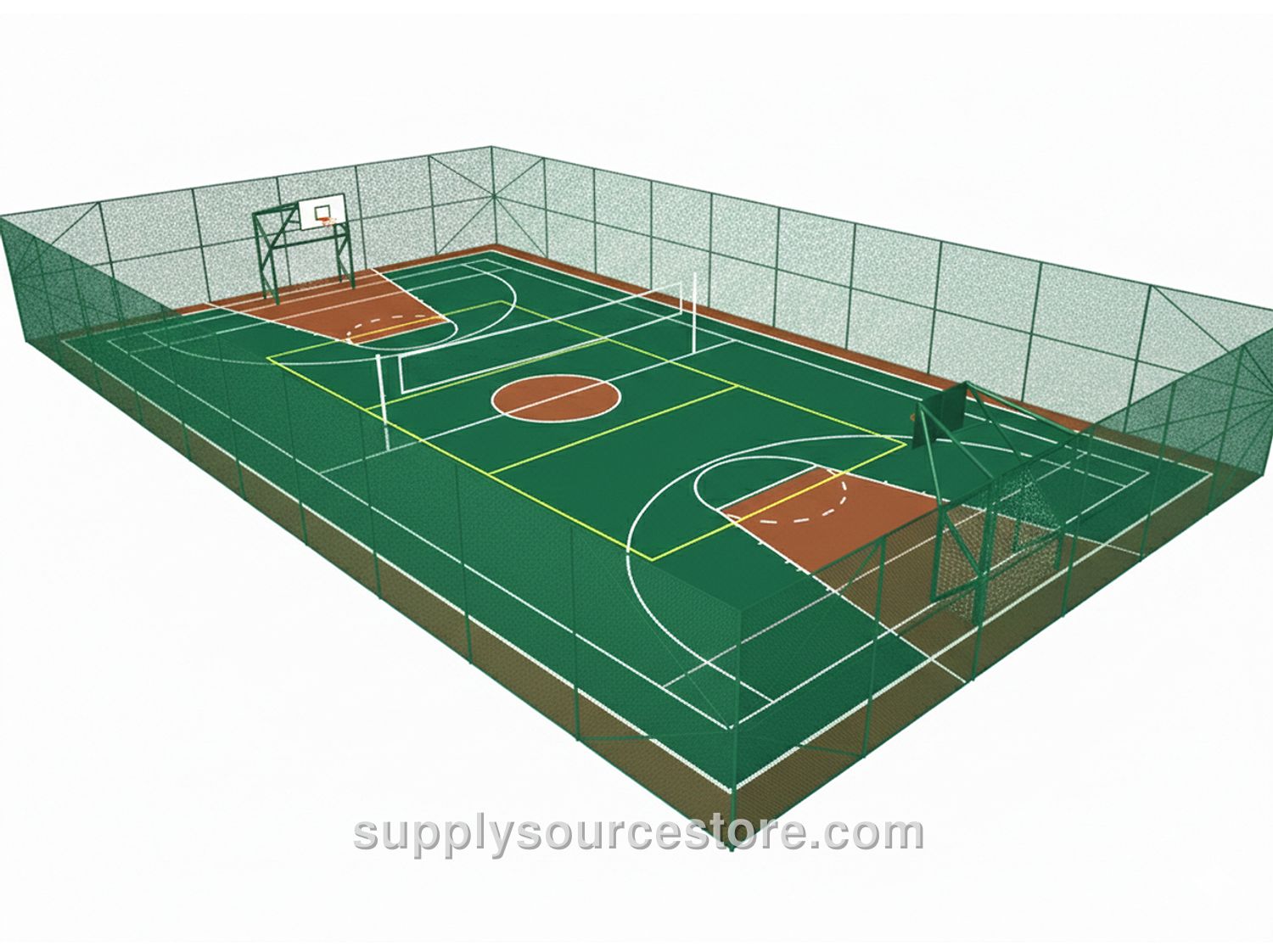 Multi-Purpose Sports Field (Basketball + Volleyball + Handball)