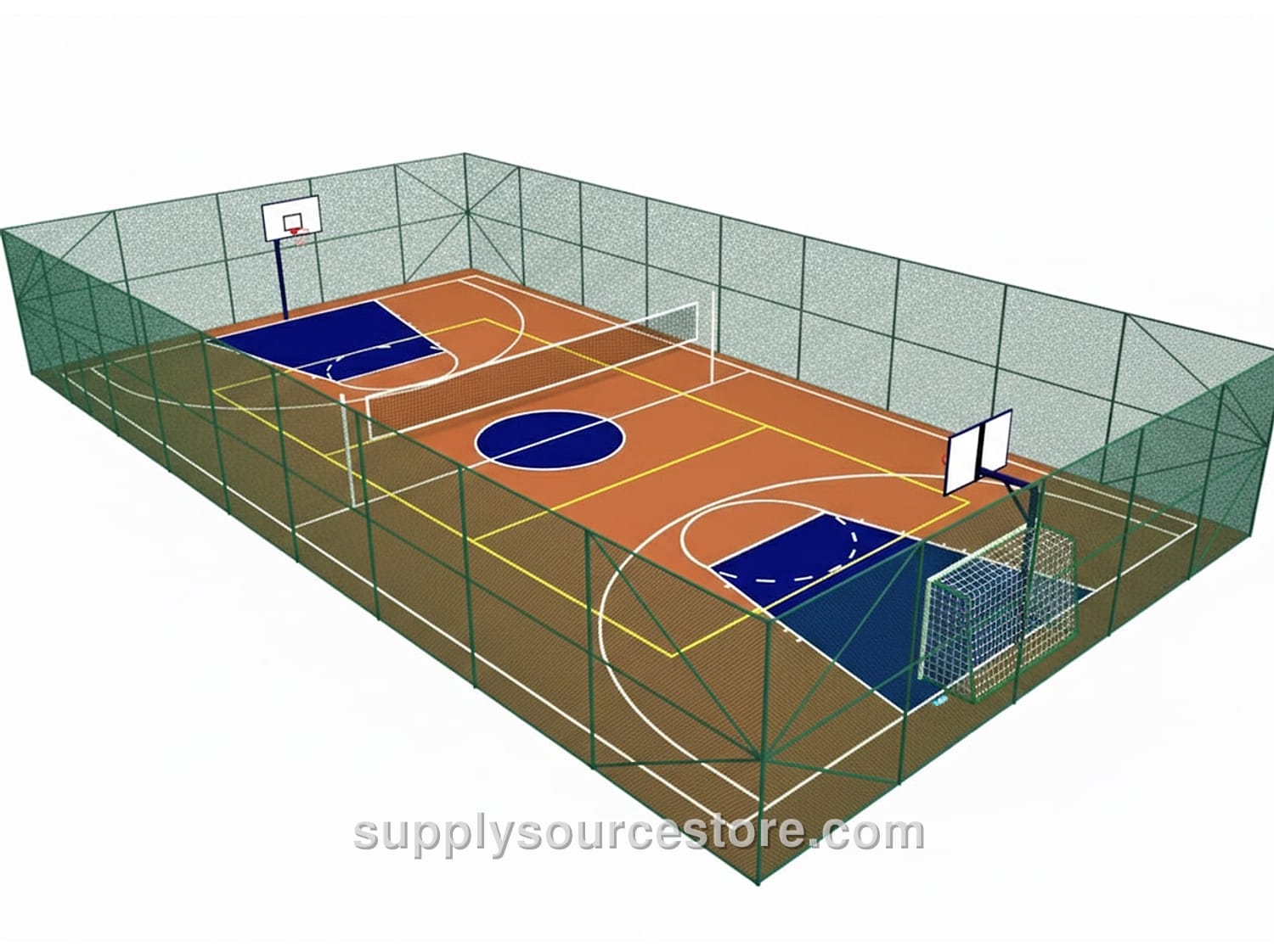 Multi-Purpose Sports Court (Basketball + Volleyball)