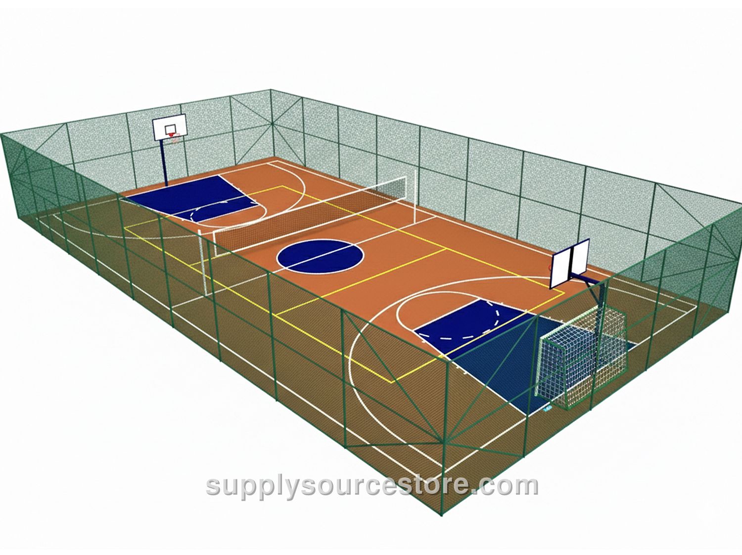 Multi-Purpose Sports Field (Basketball + Volleyball)