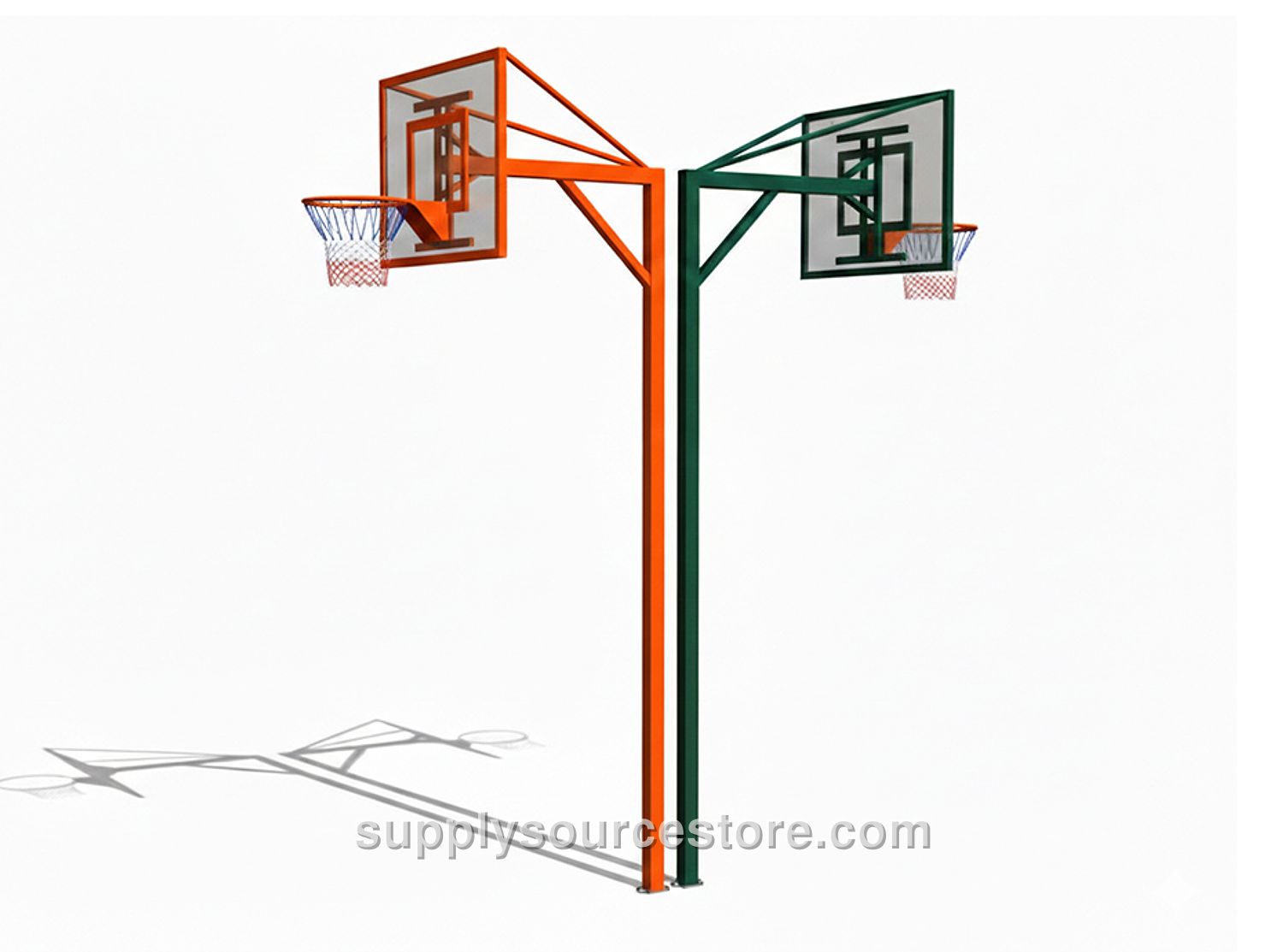 Two-Way Training Basketball Hoop with Glass Backboard (90×120)