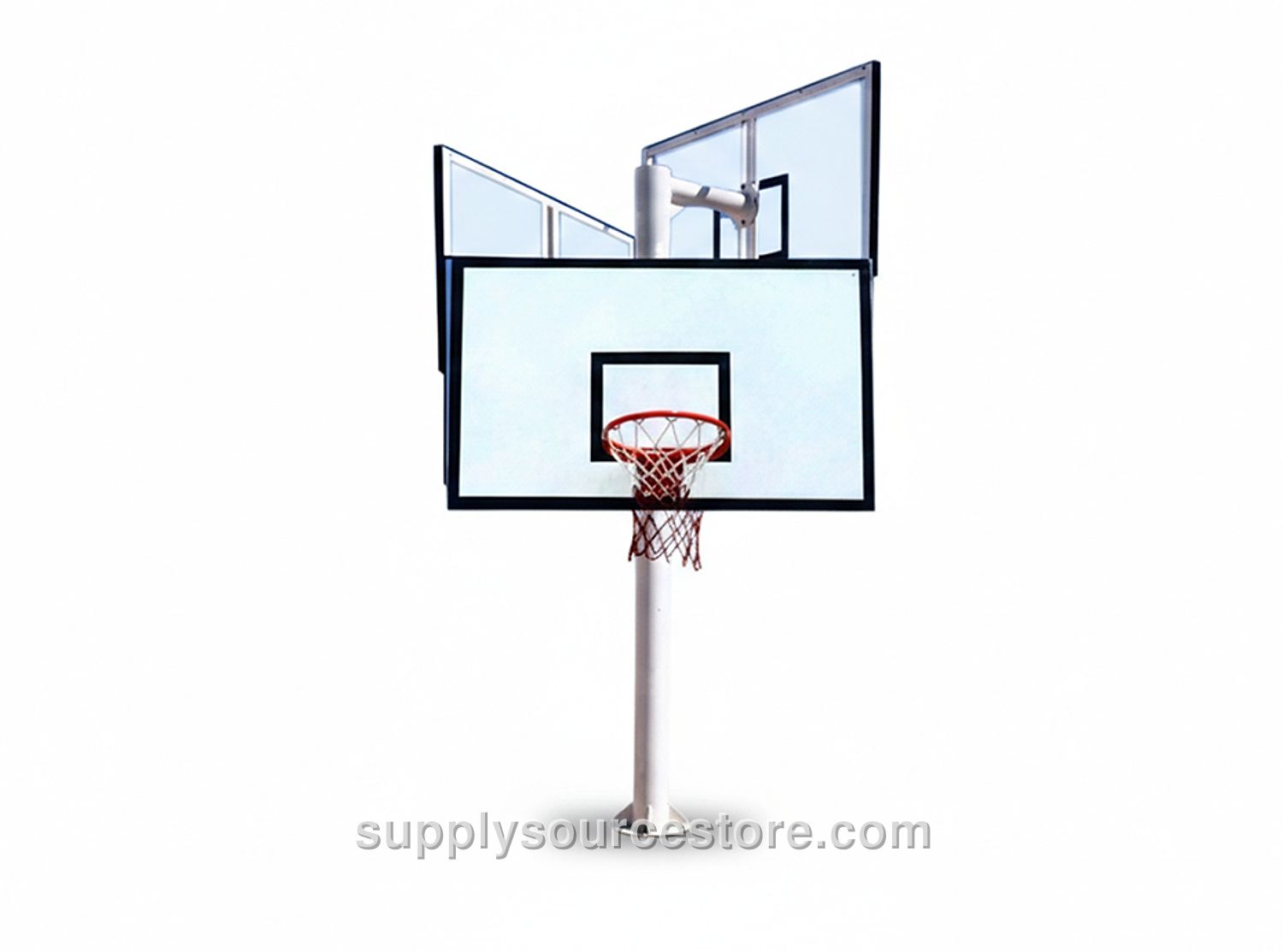 Basketball Hoop Single Post Triple Tier Fiber Backboard (105×180)