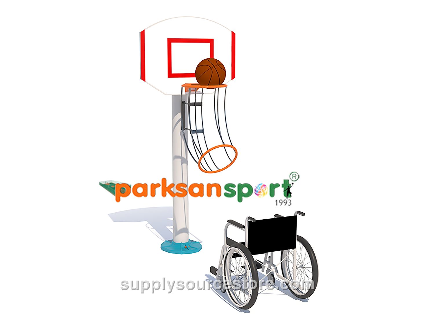 Accessible Basketball Hoop with Fiber Backboard (90×120)