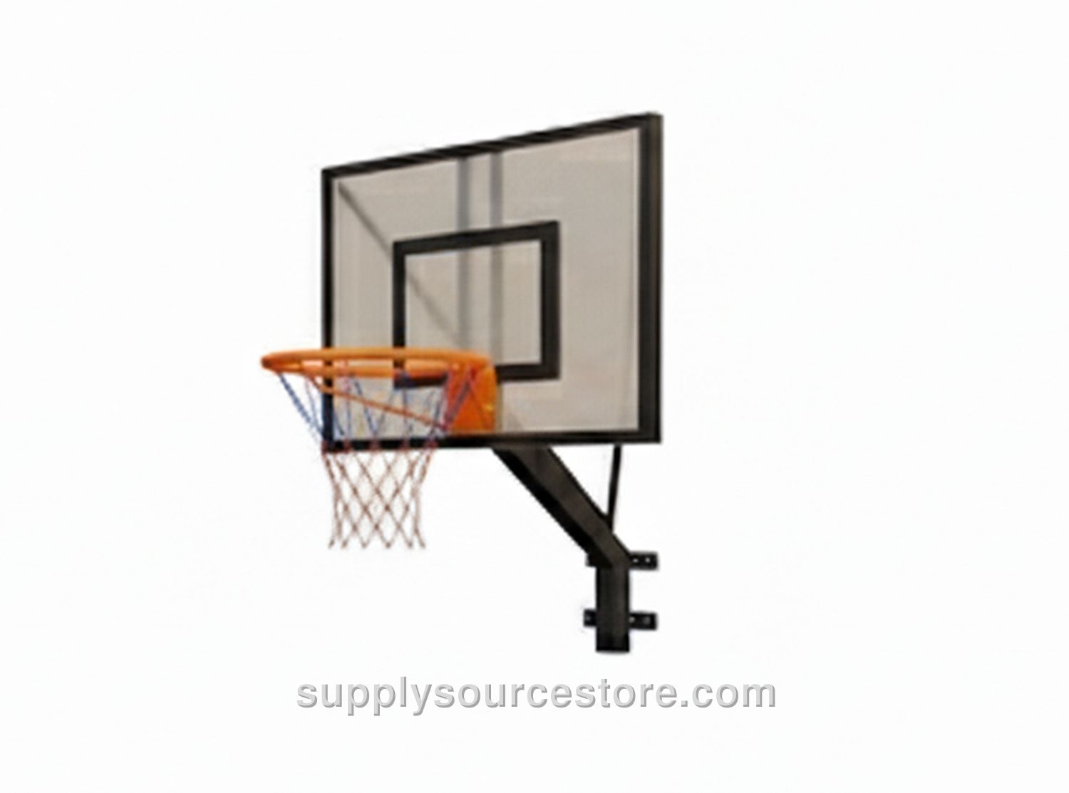 Wall-Mounted Basketball Hoop with Glass Backboard (90×120)