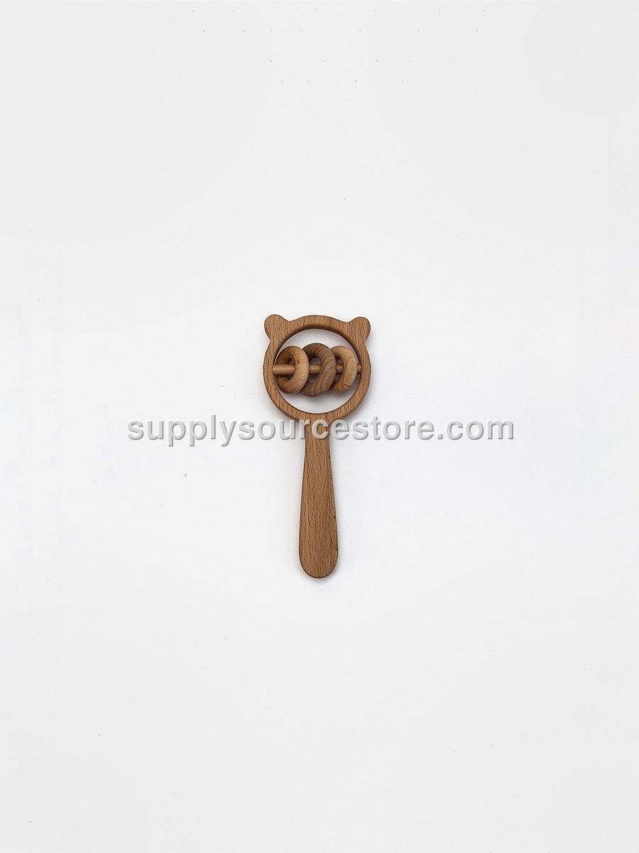 Bear and rings rattle / Natural