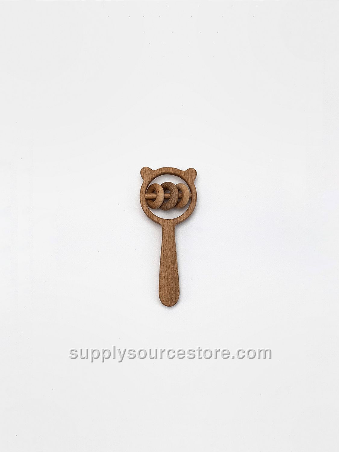 Bear and rings rattle / Natural