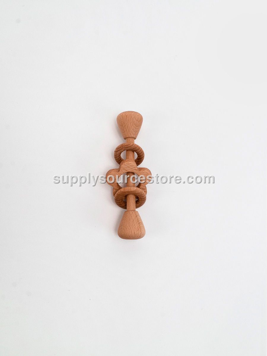 Rings and Flower rattle  / Natural