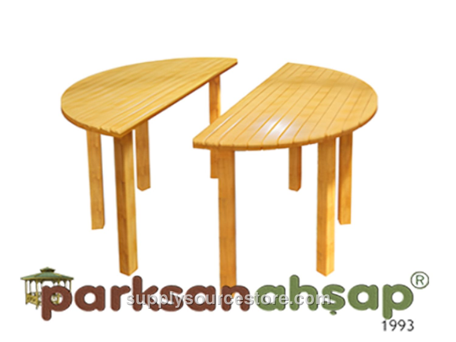Wood – Wooden Round Table Set 125(Dia)×75(H)