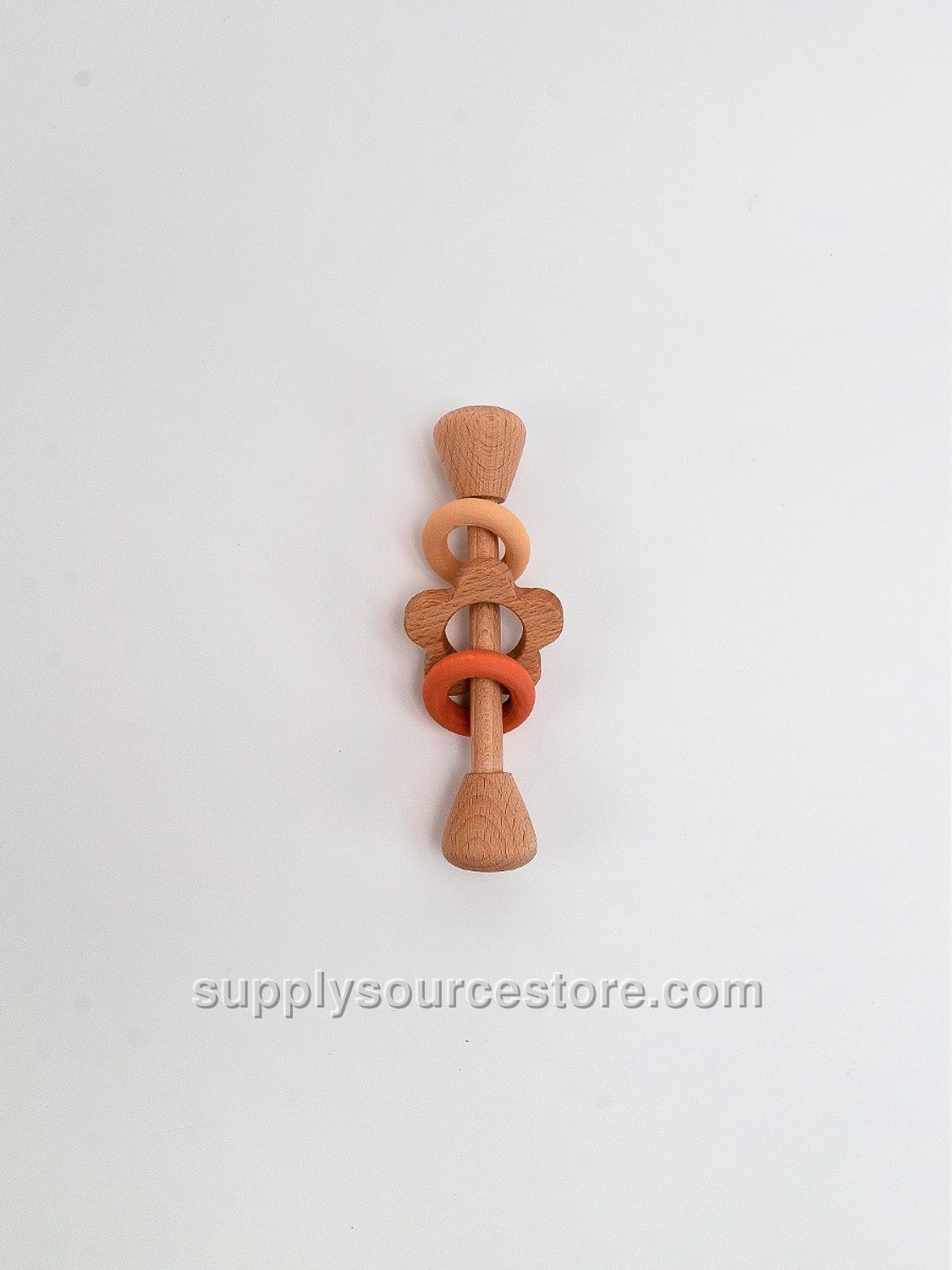 Rings and Flower rattle / Light pink