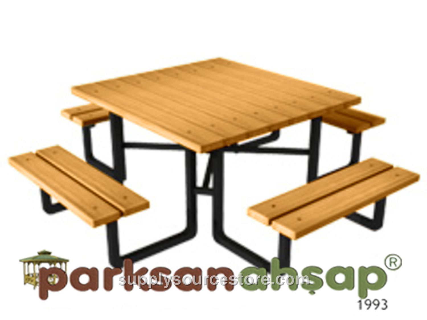 Wood Picnic Table (Metal Legs) 170(L) x 170(W) x 75(H)