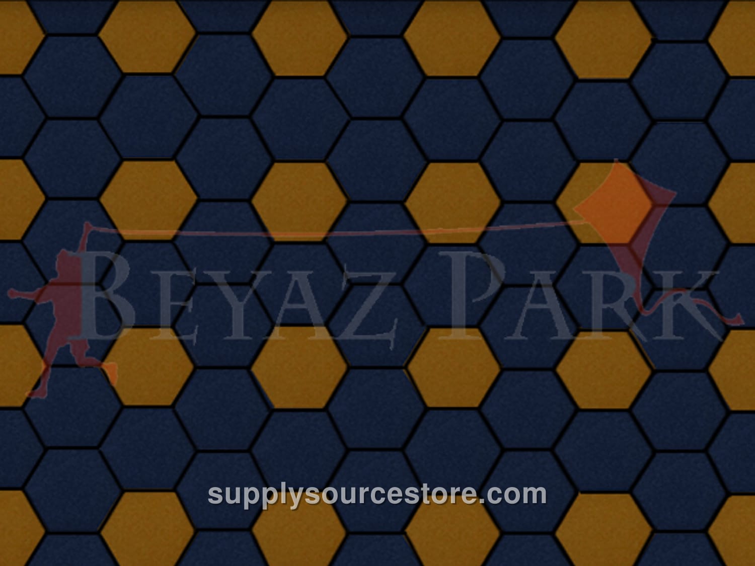 White Park – 17 – Hexagonal Rubber Tile Floor Covering