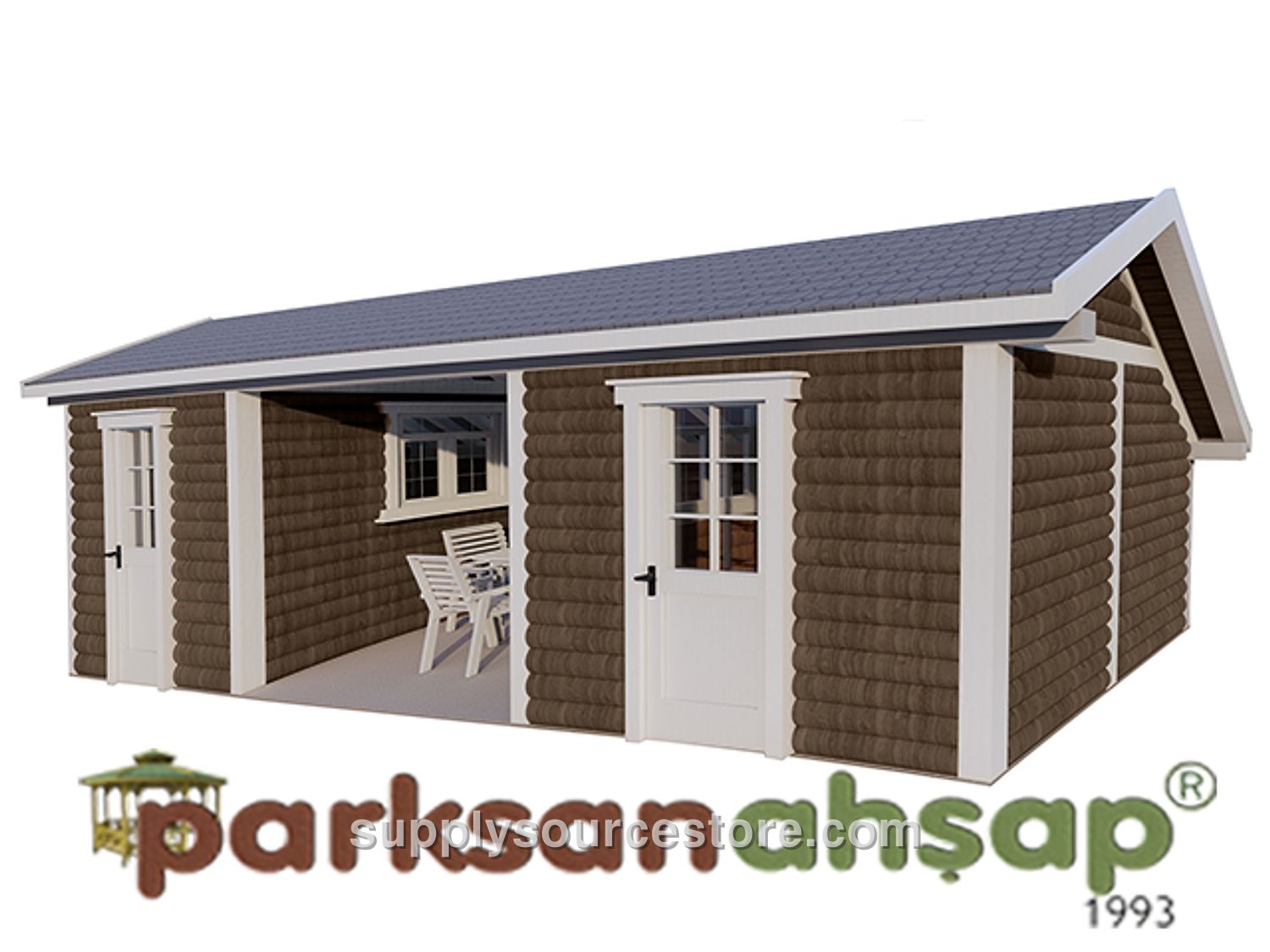 Wooden Two‑Room Gazebo 300(L) x 900(W) x 330(H)