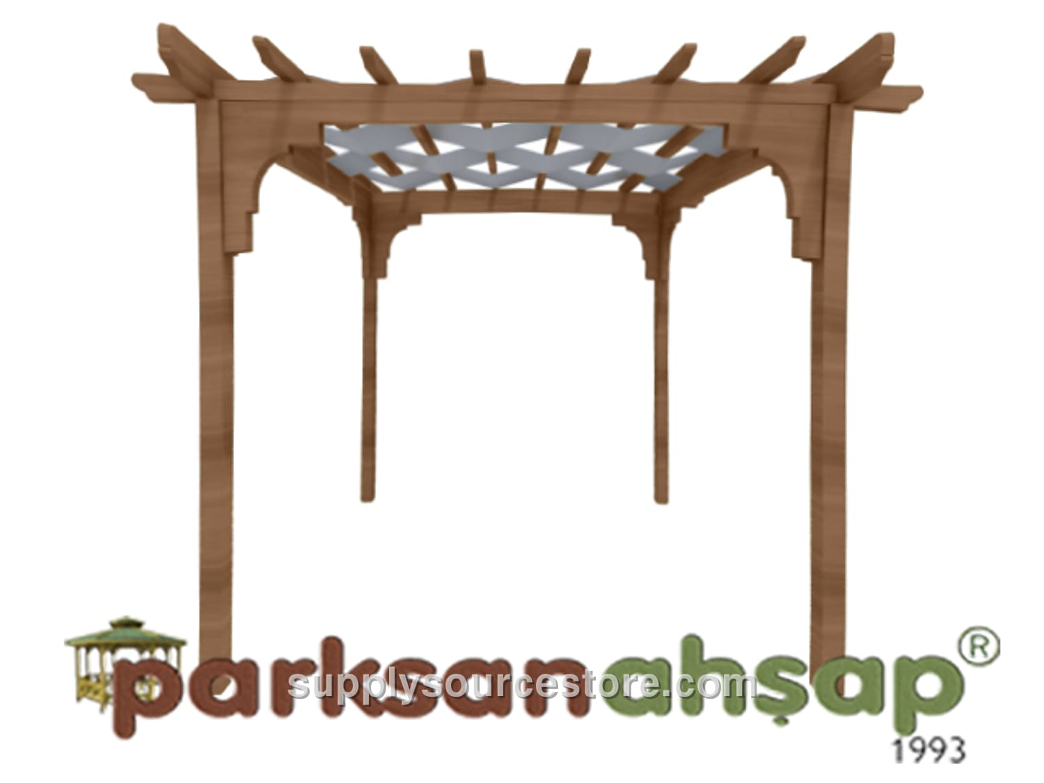 Wood – Wood Frame Pergola 300(L)×300(W)×250(H)