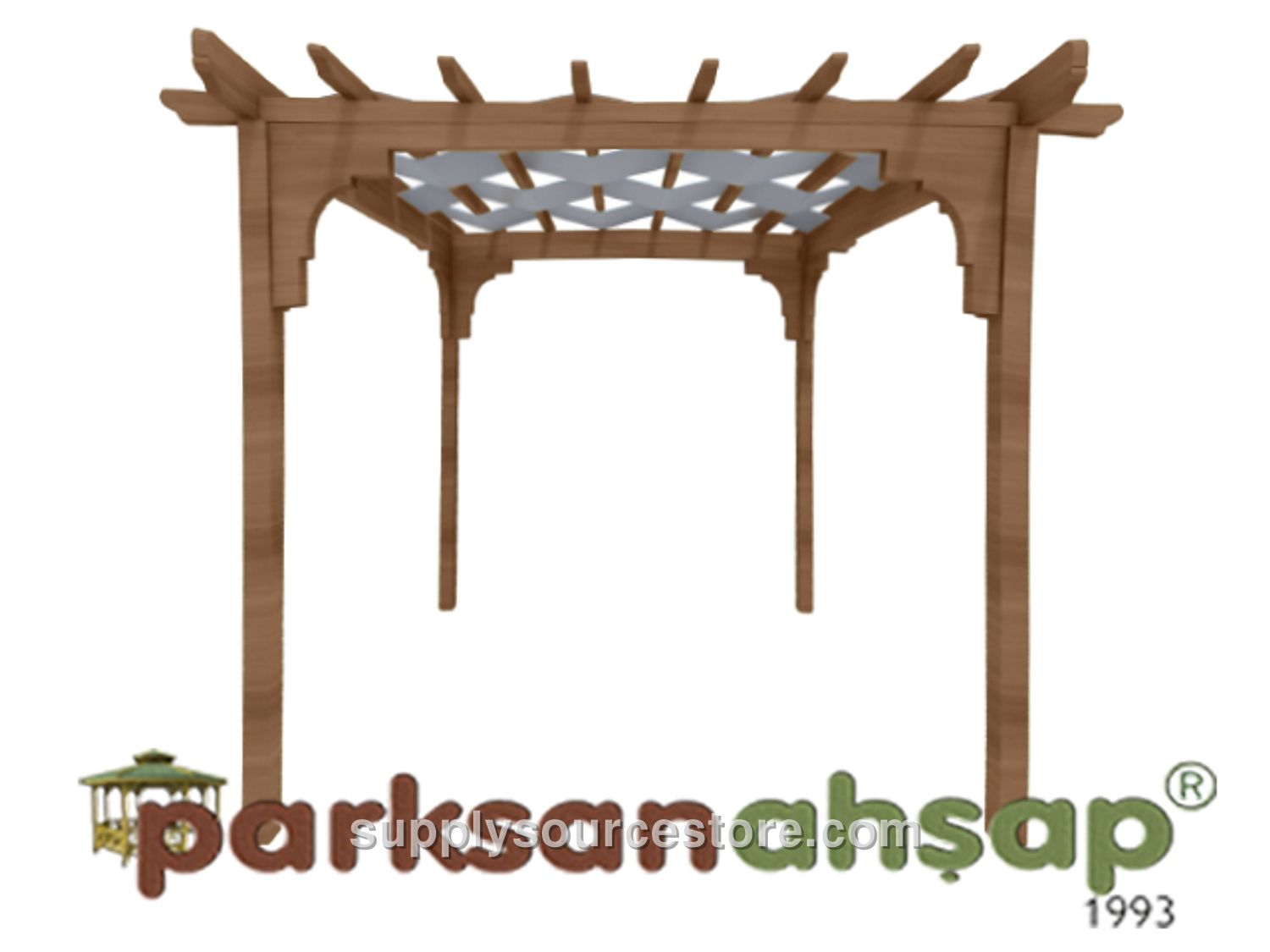 Wood – Wood Lattice Pergola 300(L) x 300(W) x 250(H)