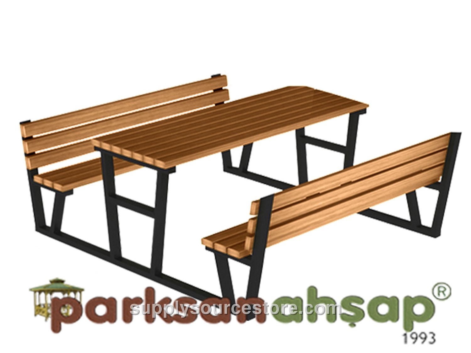 Wood – Picnic Table (Metal Legs) 145(L) x 180(W) x 80(H)