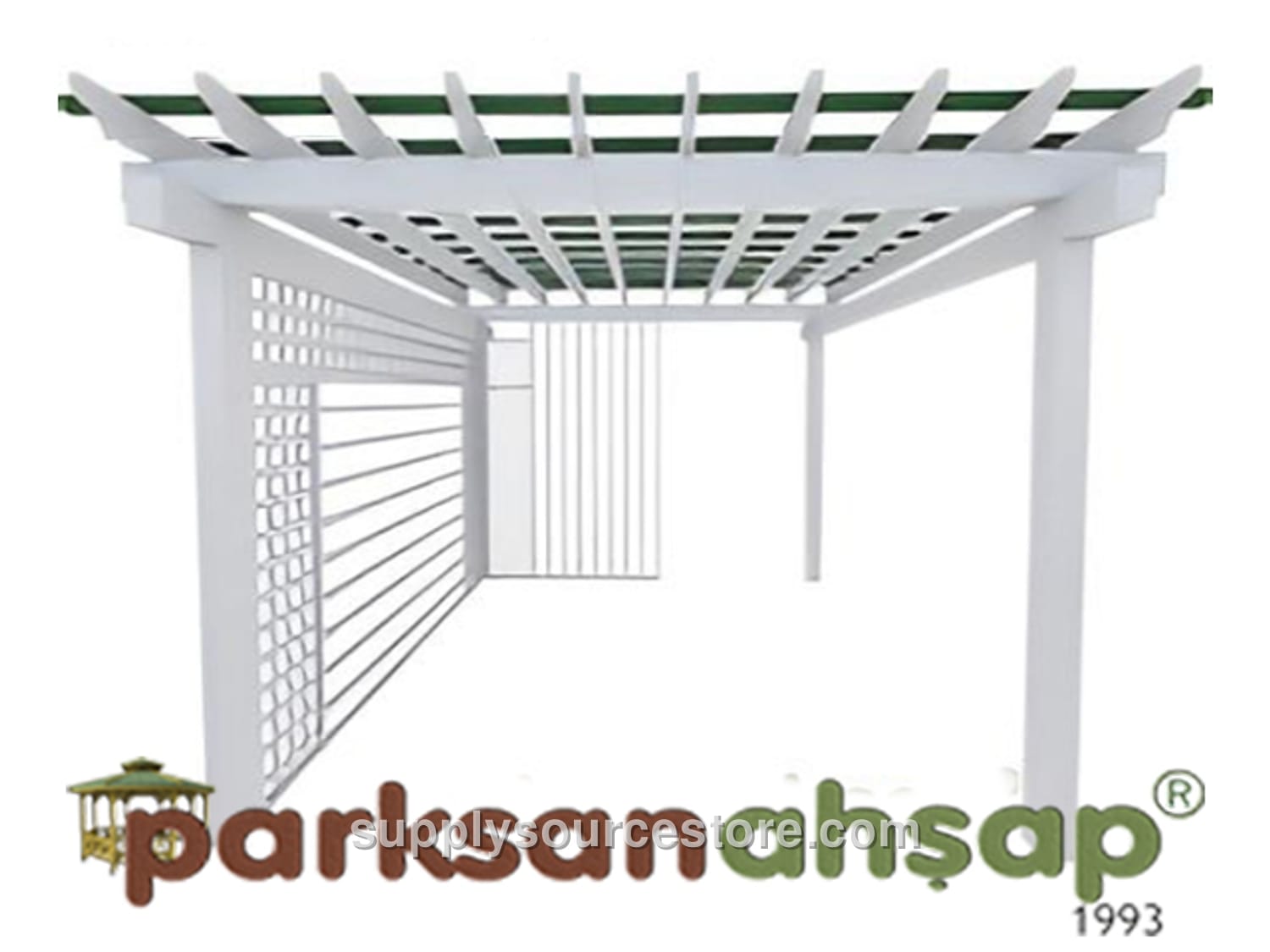 Wood – Wooden Villa Pergola Canopy 400(L) x 400(W) x 250(H)