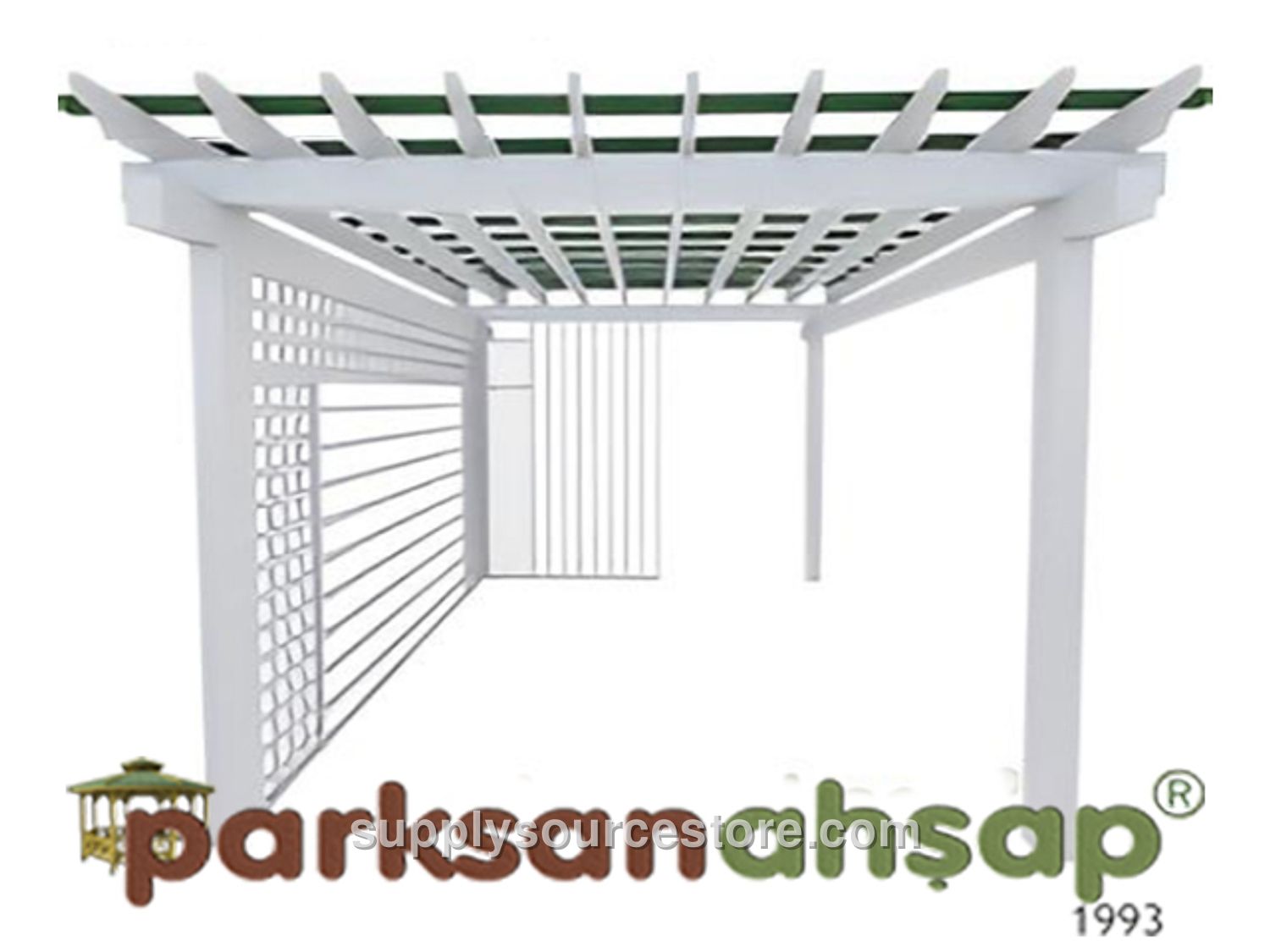 Wood – Wooden Villa Pergola Canopy 400(L) x 400(W) x 250(H)