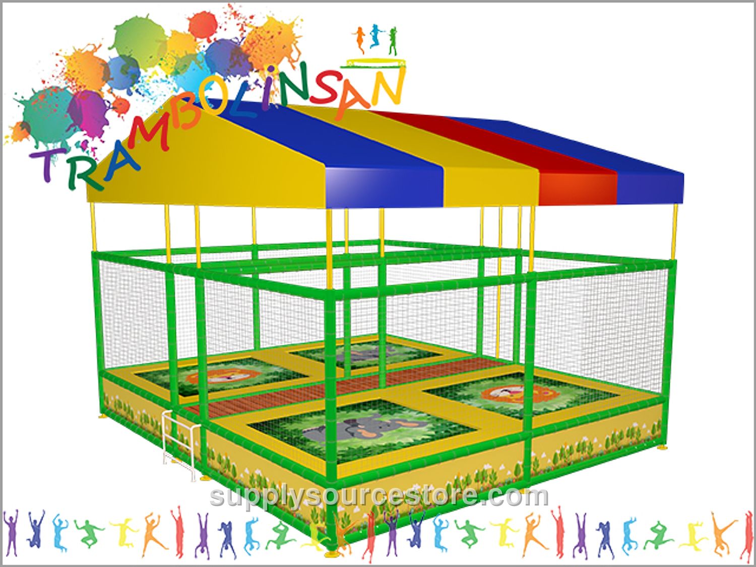 40246 – Mesh Ball Play Pool + Trampoline