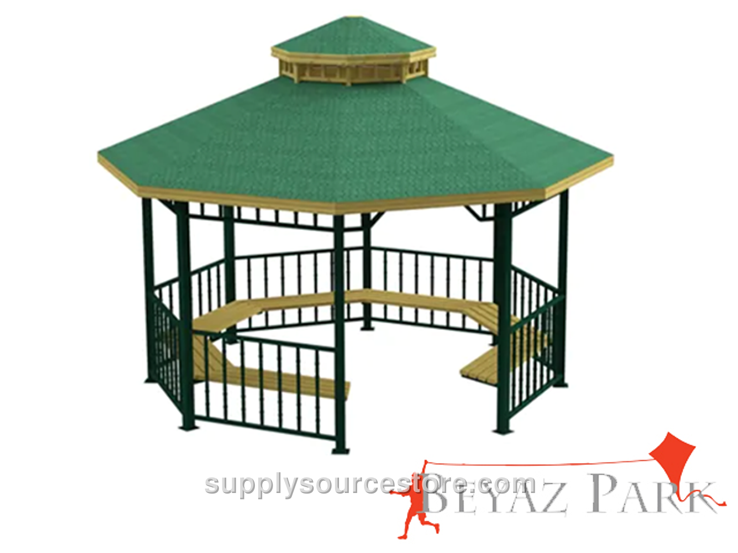 Metal Octagonal Gazebo 300(L) x 300(W) x 290(H) cm