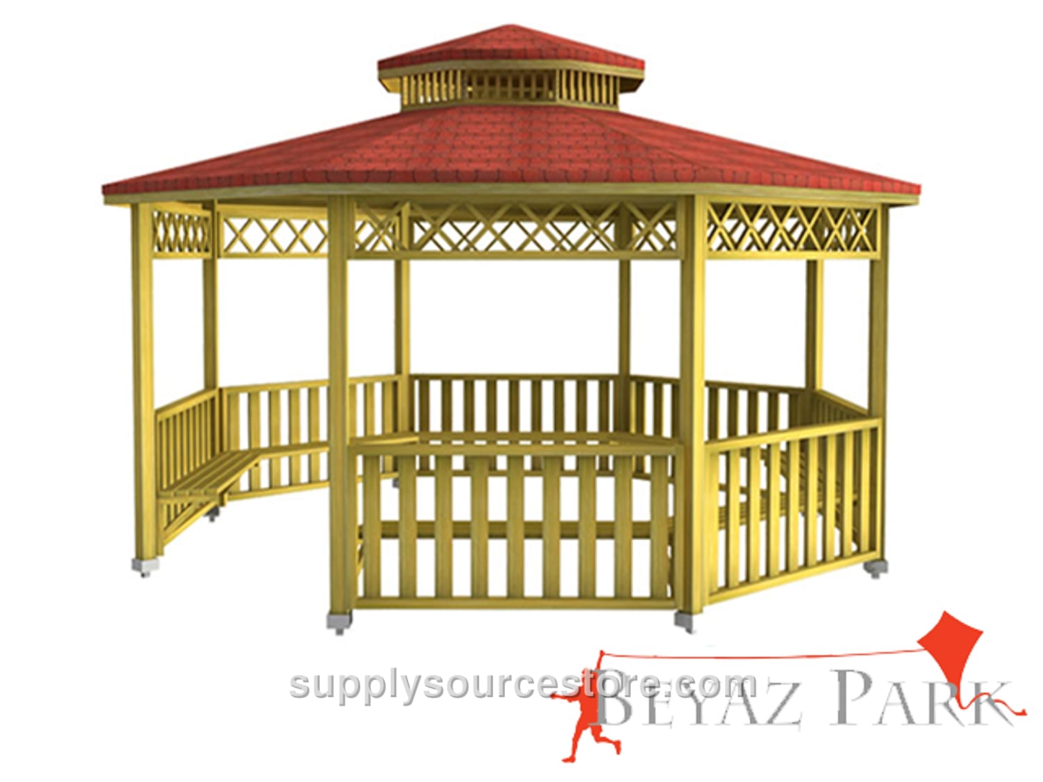 Wooden Octagonal Gazebo 500x500x330 (L*W*H)