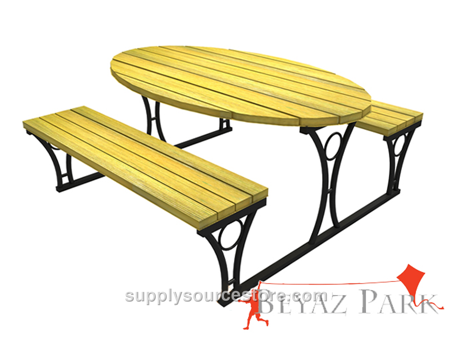 White Park 70543 – Picnic Table (Metal Legs) 145(L) x 175(W) x 75(H)