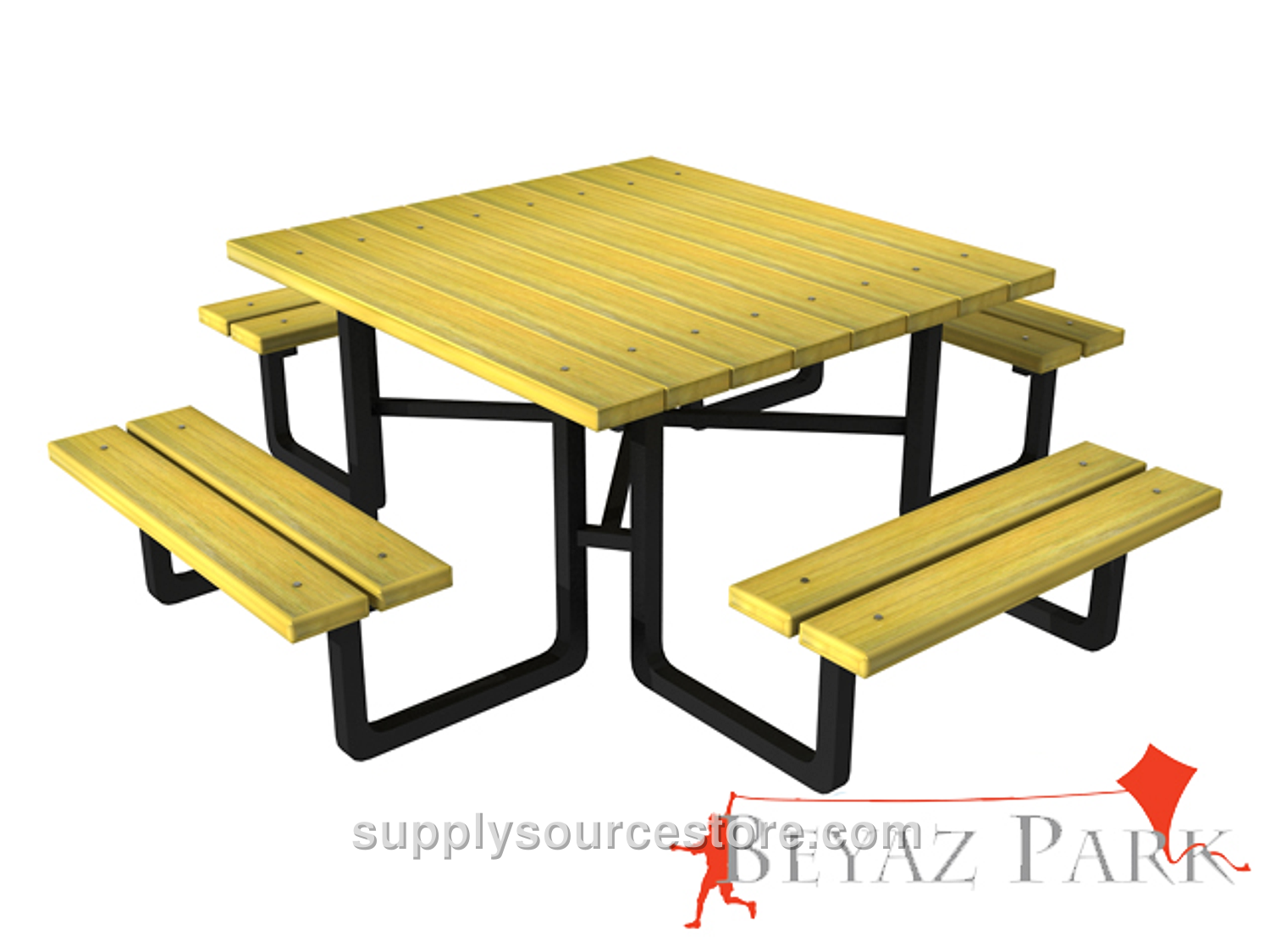 White Park 70530 – Picnic Table (Metal Legs) 170(L)×170(W)×75(H)