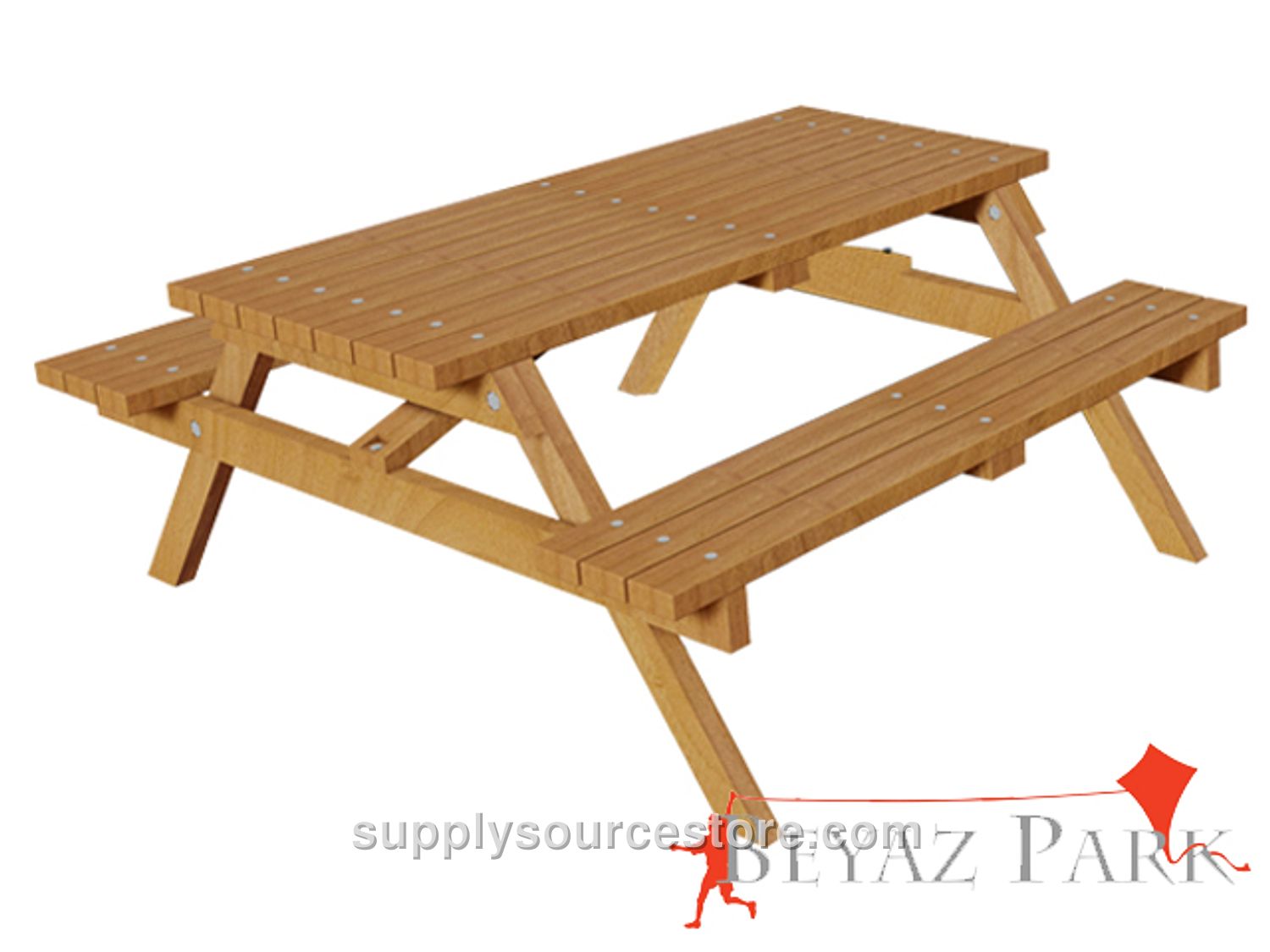 Picnic Table (Wooden) 145(L)×170(W)×75(H)