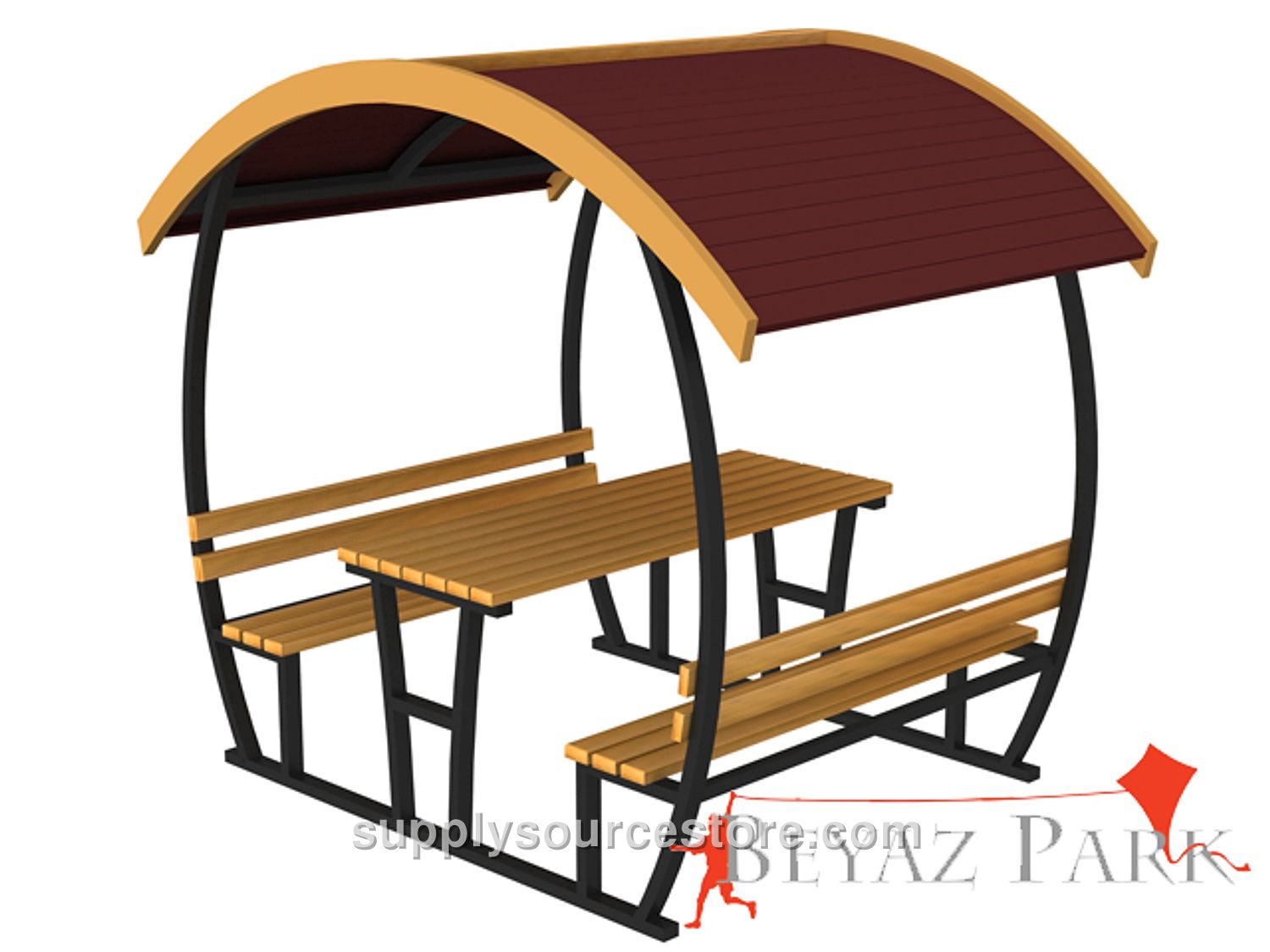 Covered Picnic Table (Metal) 225(L) x 180(W) x 243(H)