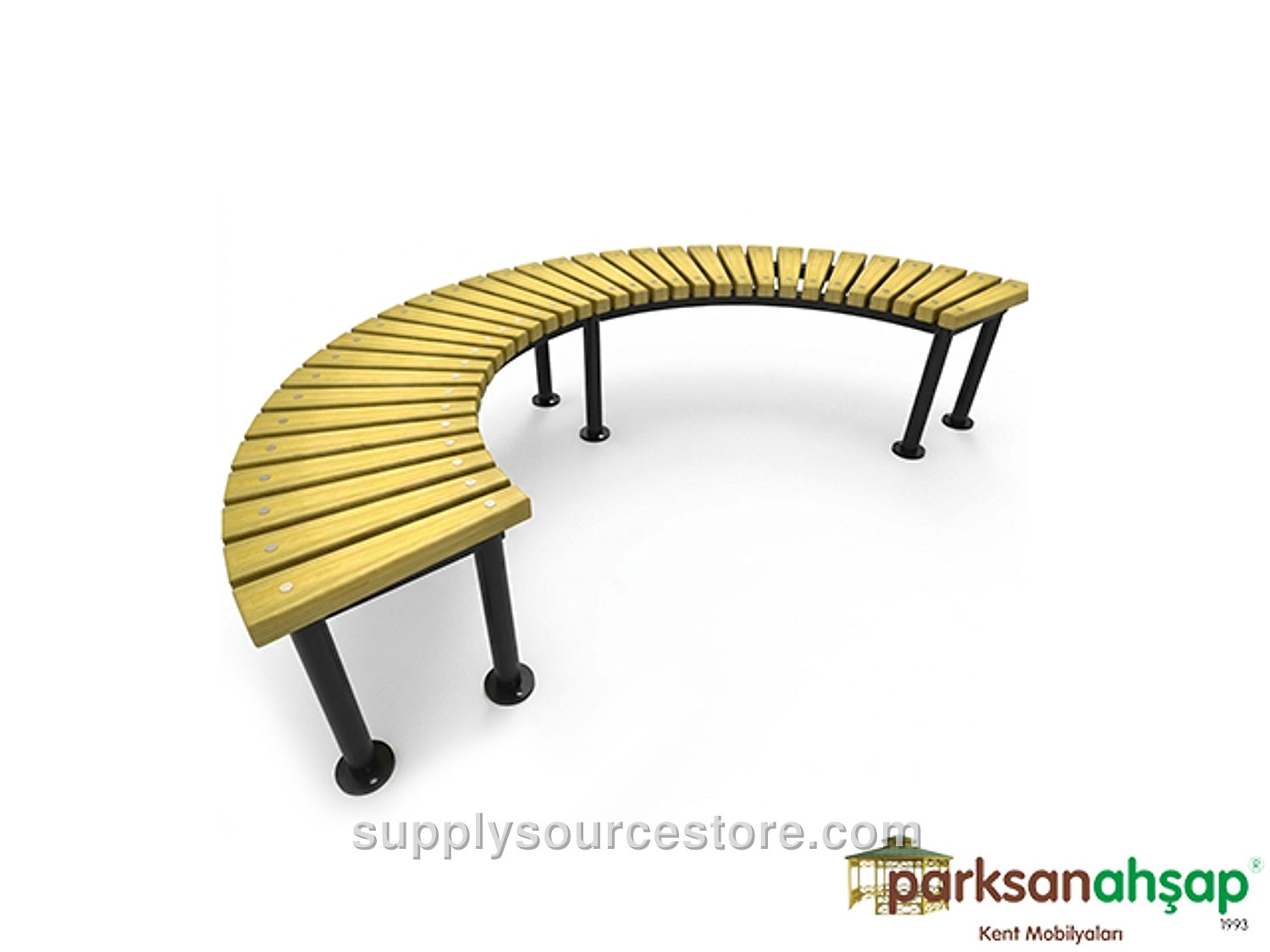 Metal Oval Bench 220(L)×35(W)×45(H)