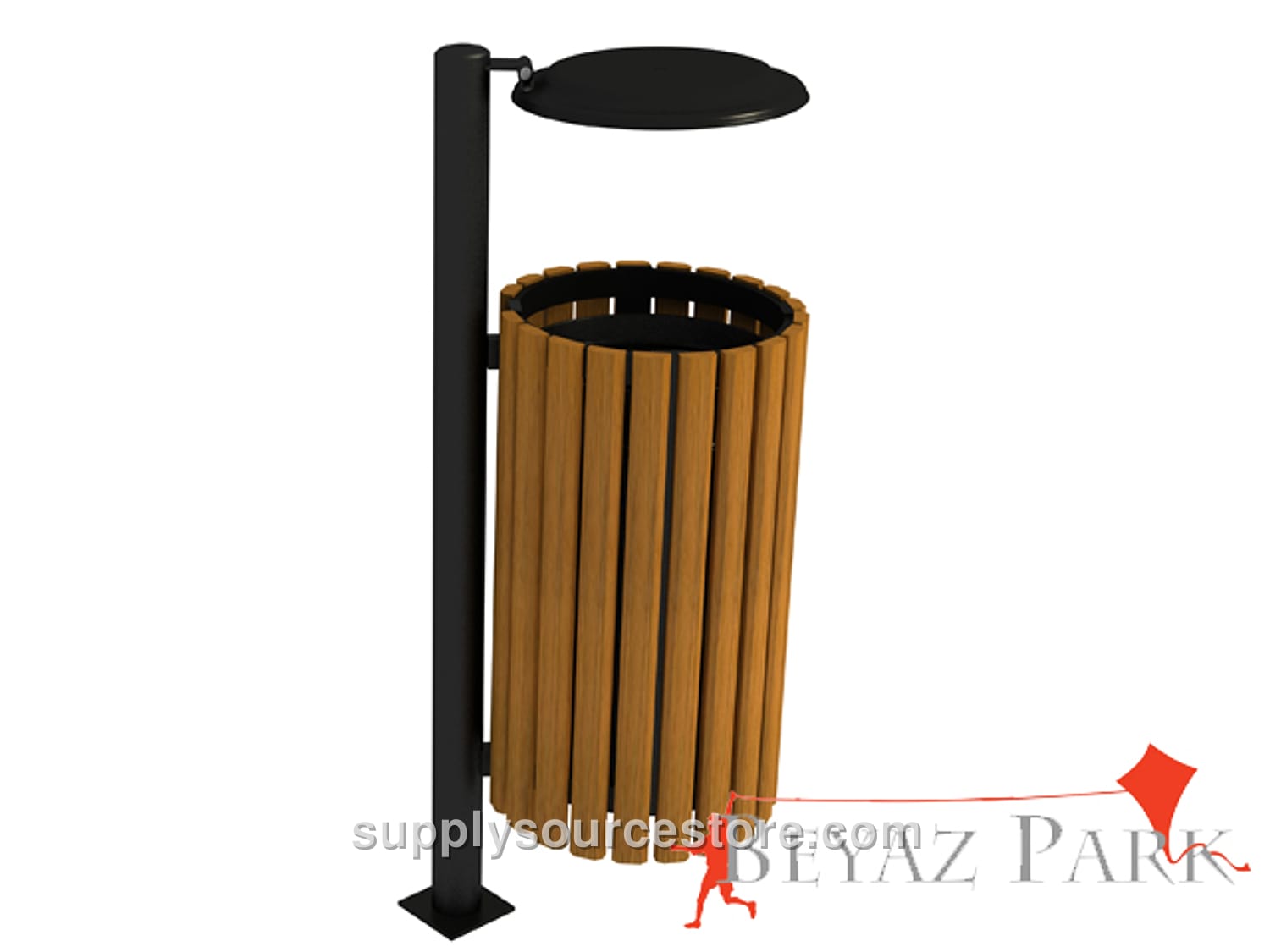 Outdoor Wooden Litter Bin · SS-011598
