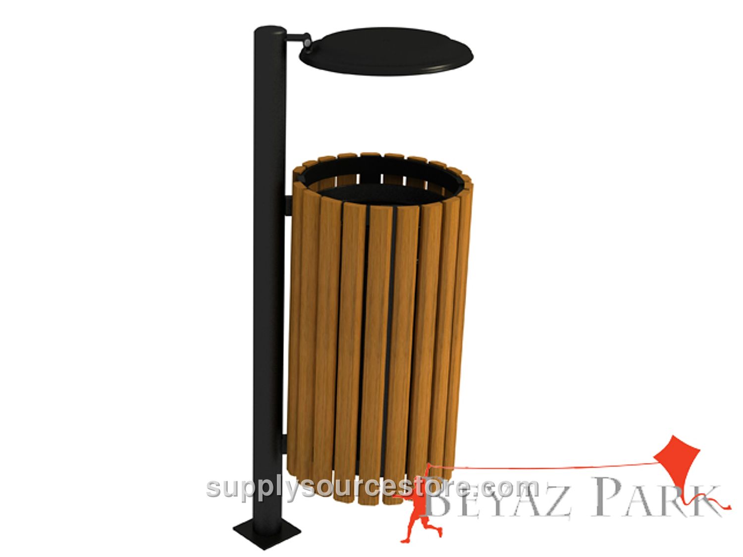 Outdoor Wooden Litter Bin