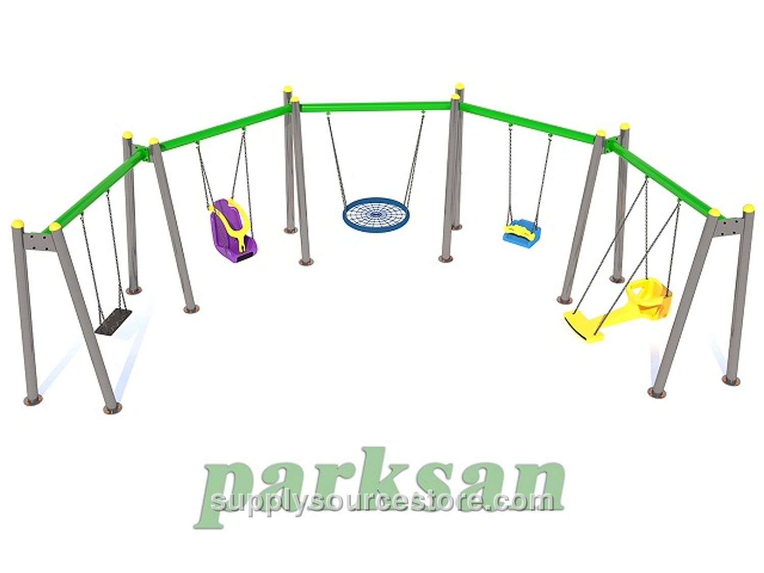 Five-Seat Playground Swing Set