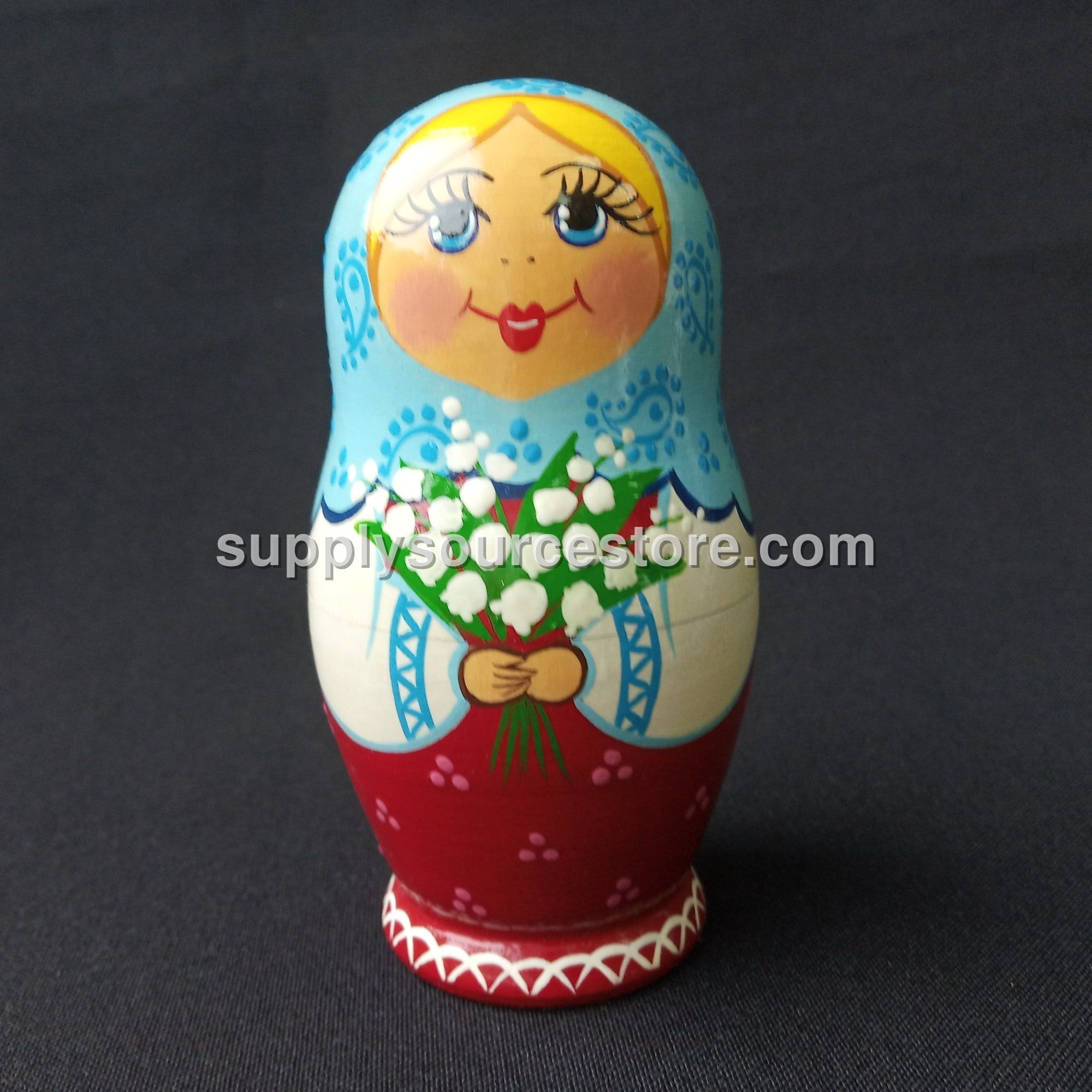 Matryoshka Nesting Dolls with Snowdrop 3 Places
