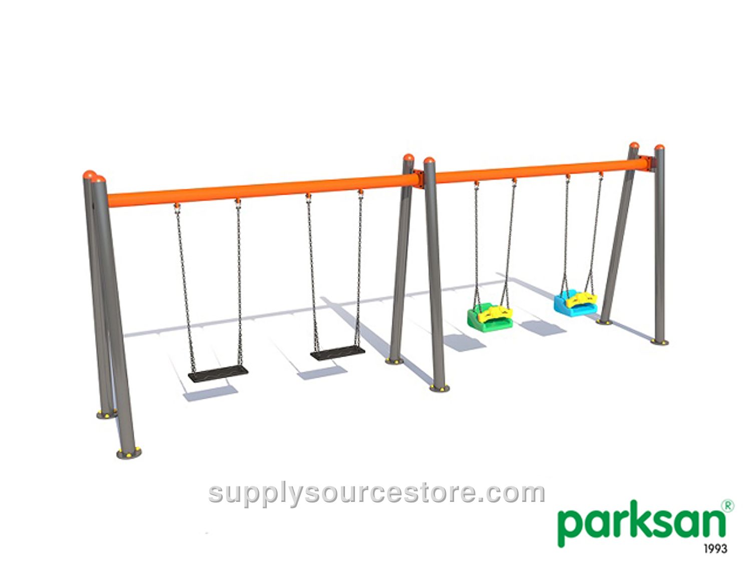 Quadruple Playground Swing