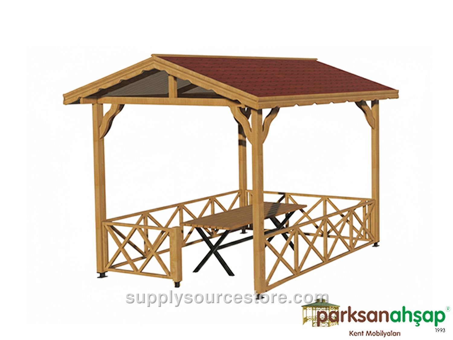 Wooden Gazebo 250x300x250 (L×W×H)