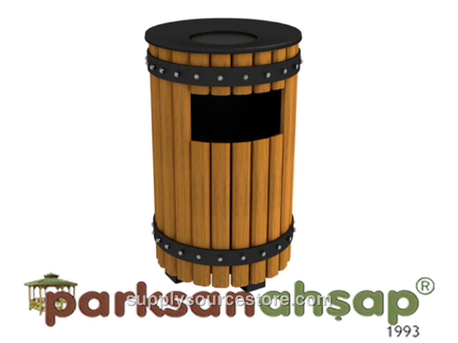 Wood – Outdoor Wooden Trash Can 35(W) x 57(H)