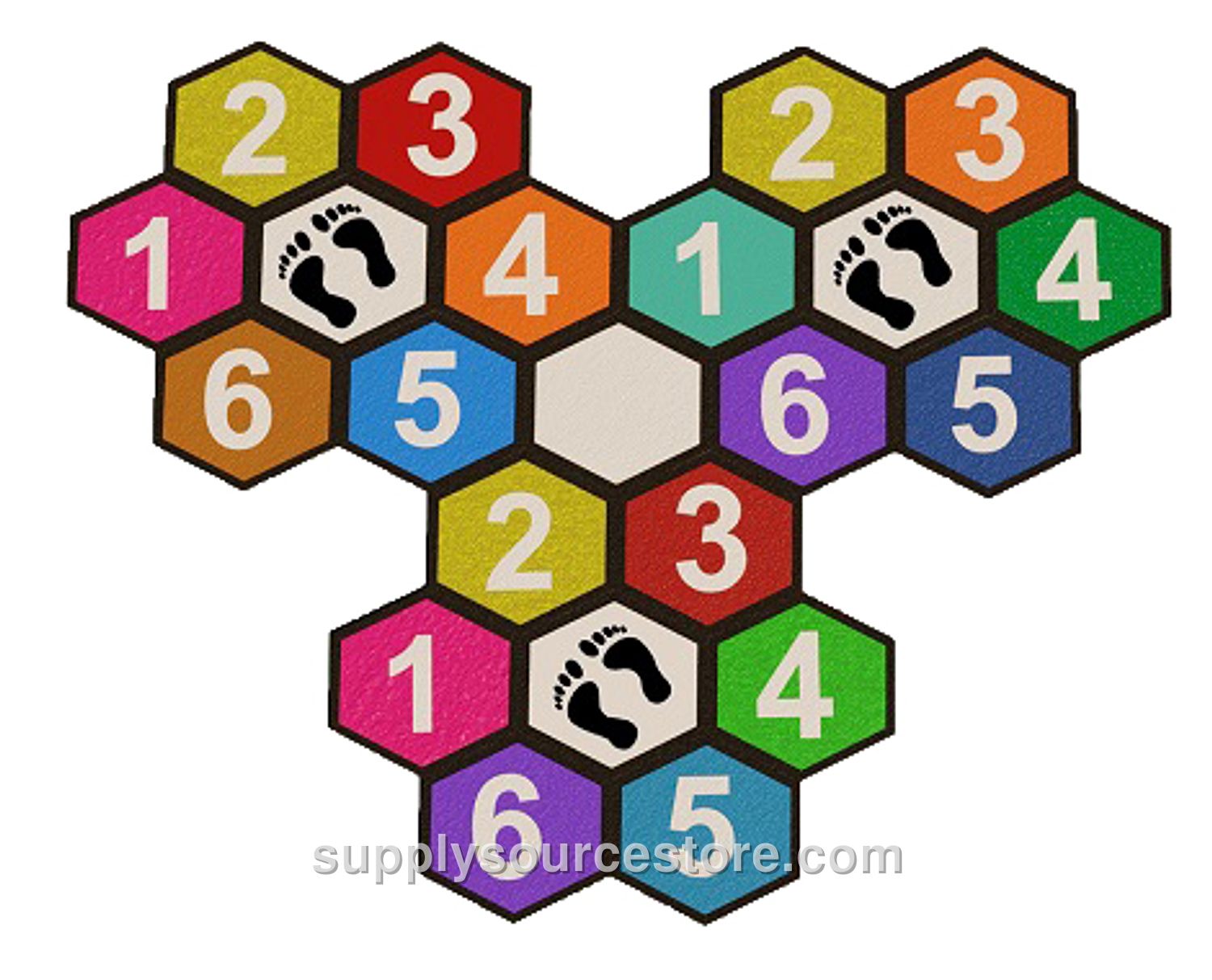 Hexagonal Hopscotch Play Set 21-Piece (Special Series / Colorful)