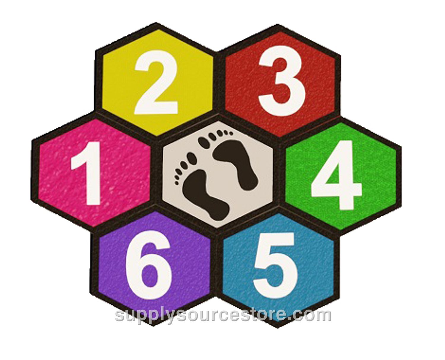 Hexagonal Hopscotch Play Set 7-Piece (Special Series / Colorful)
