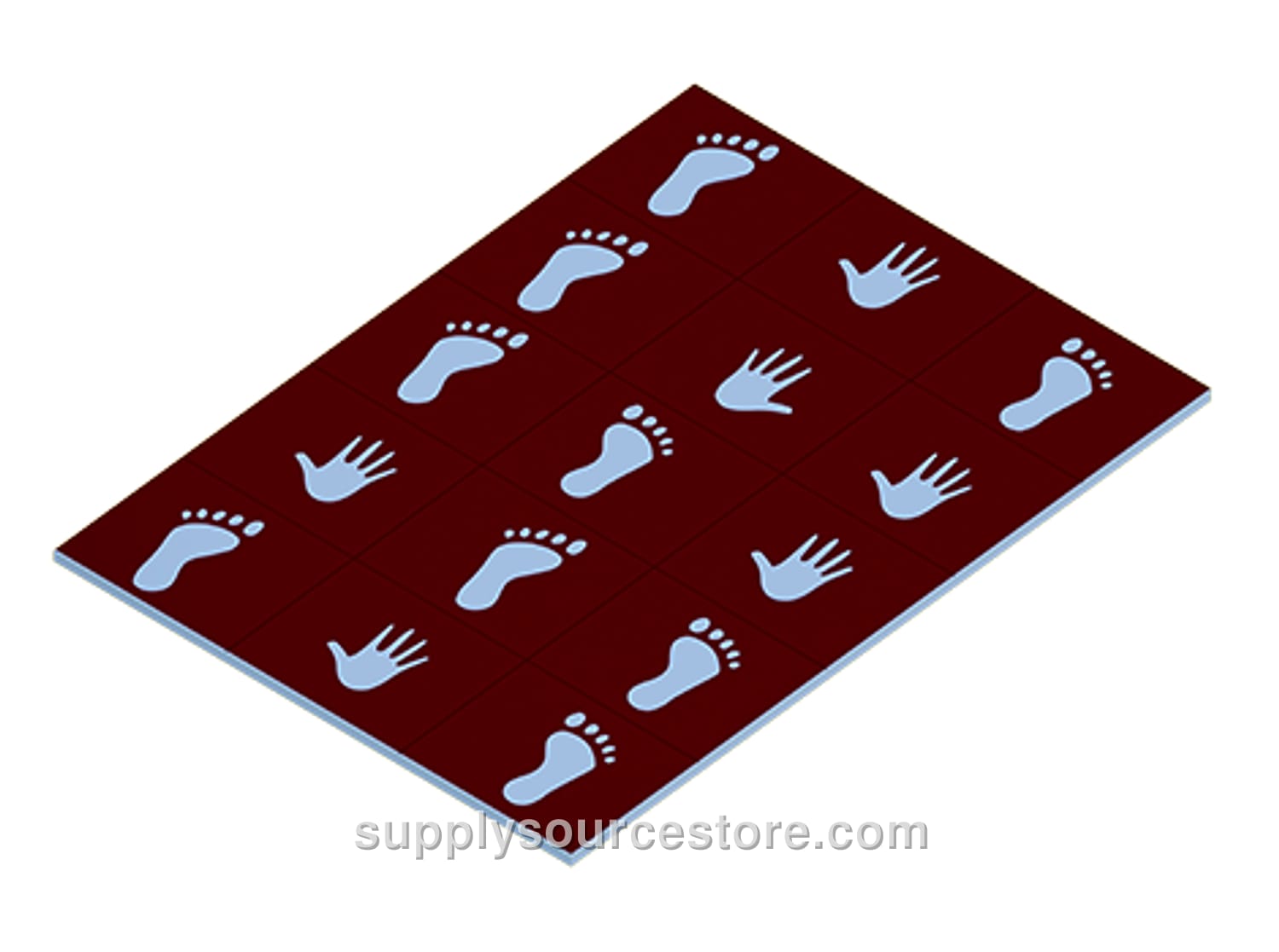 Physical Skill and Balance Play Set 15-Pack (40x40x2cm (15.7 x 15.7 x 0.8 in) Burgundy Yellow Black Green White)