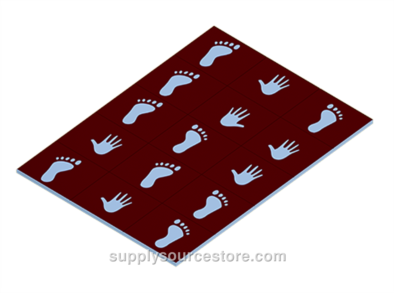 Physical Skill and Balance Play Set 15-Piece (40x40x2cm (15.7 x 15.7 x 0.8 in) Maroon-Yellow-Black-Green and White)