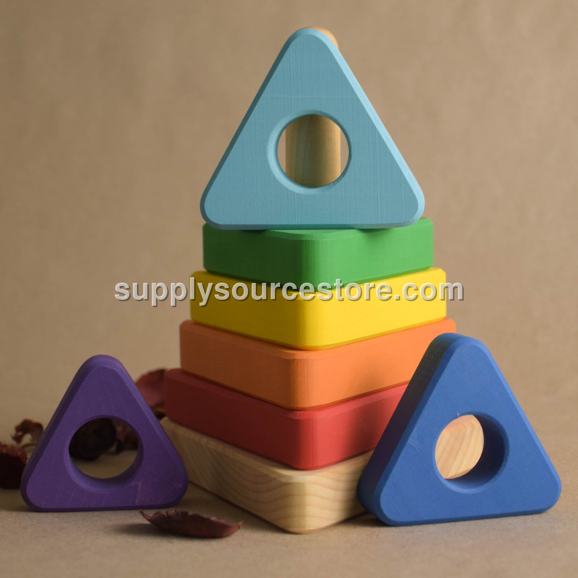 Rainbow Ring Stacking Toy Triangle