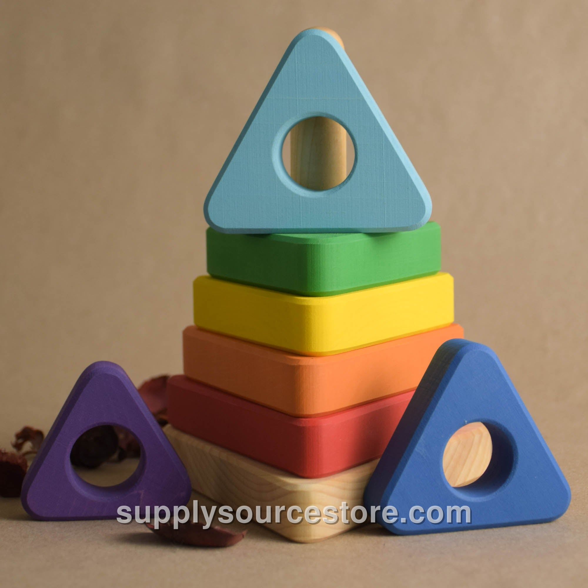 Rainbow Ring Stacking Toy Triangle