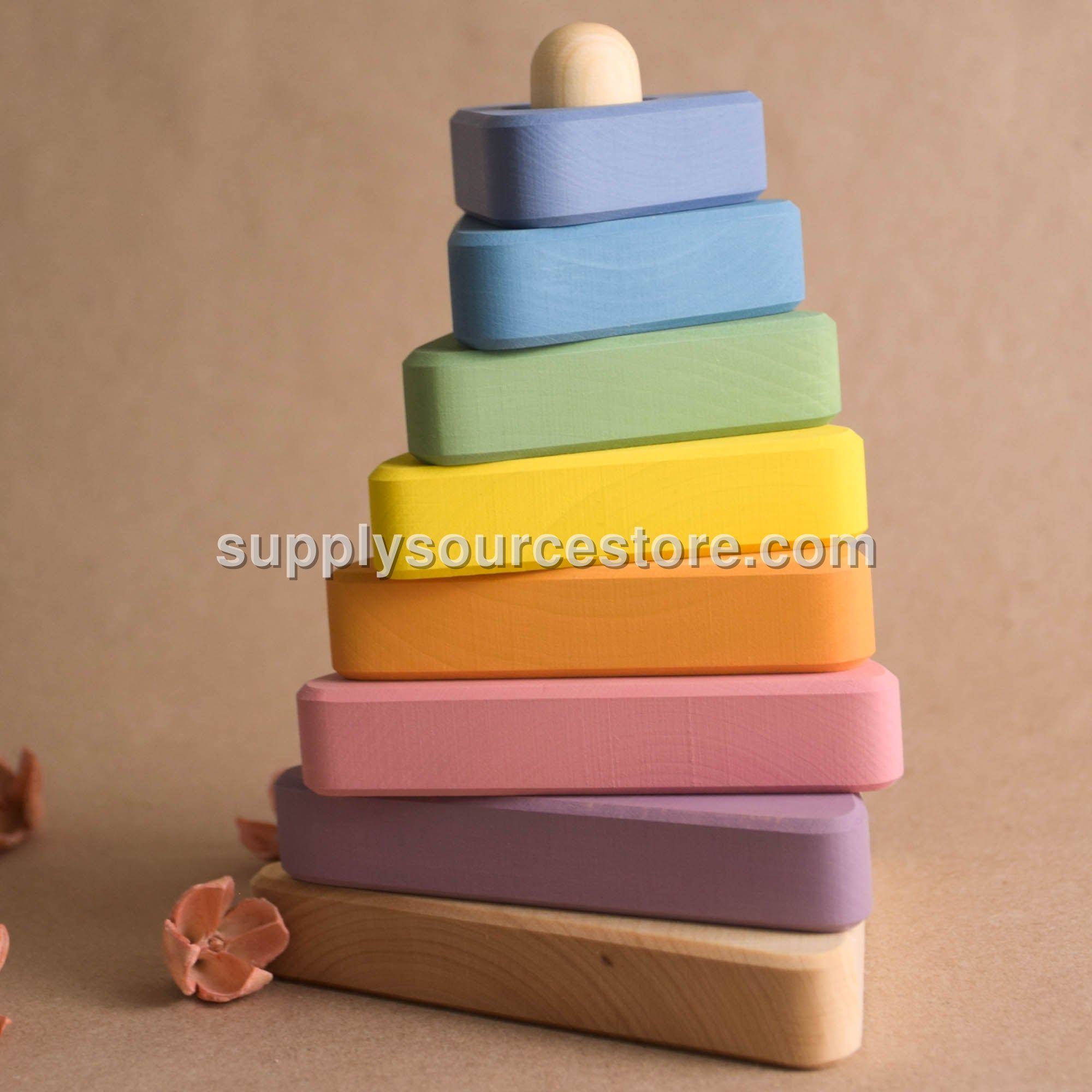 Pastel Ring Stacking Toy Triangle