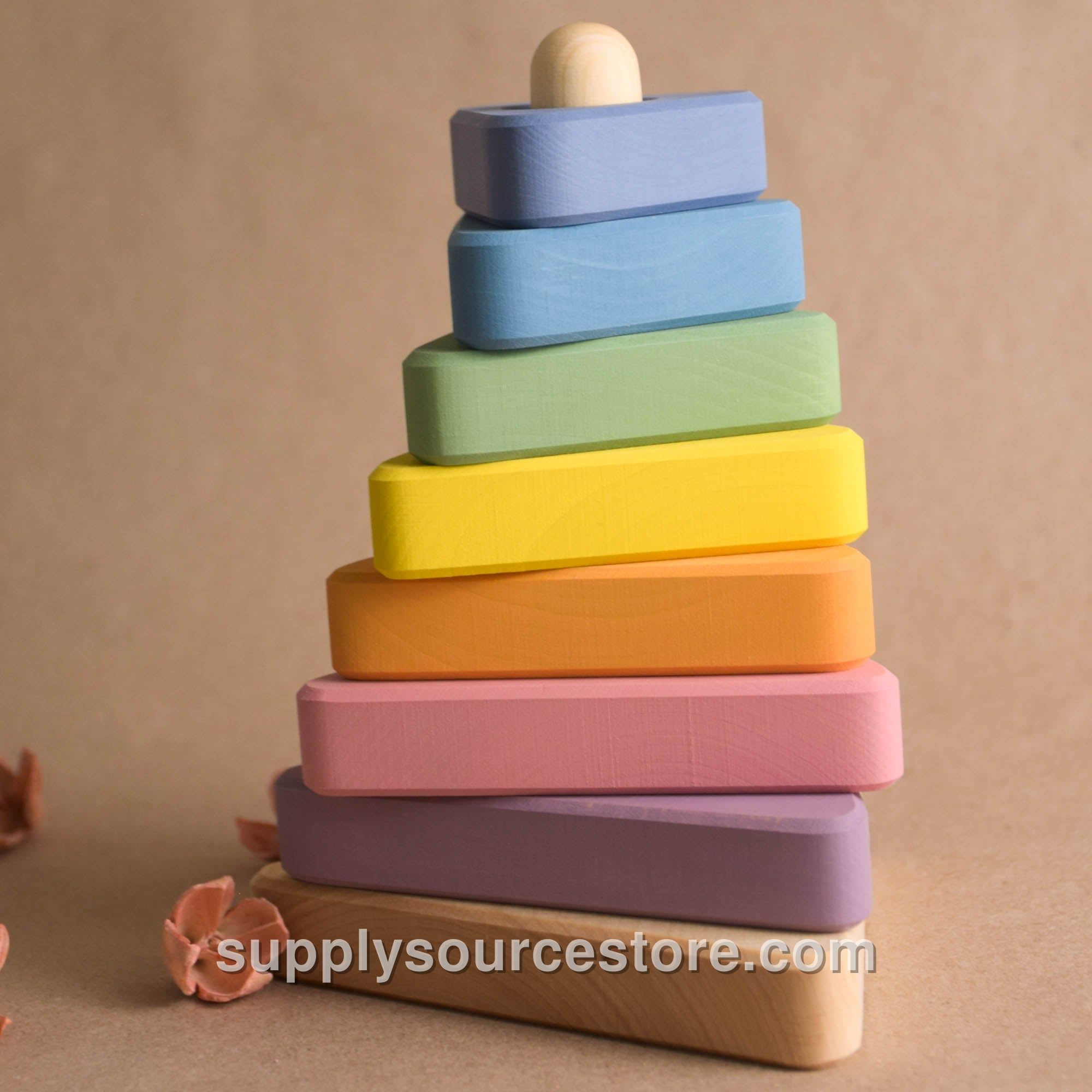 Pastel Ring Stacking Toy Triangle